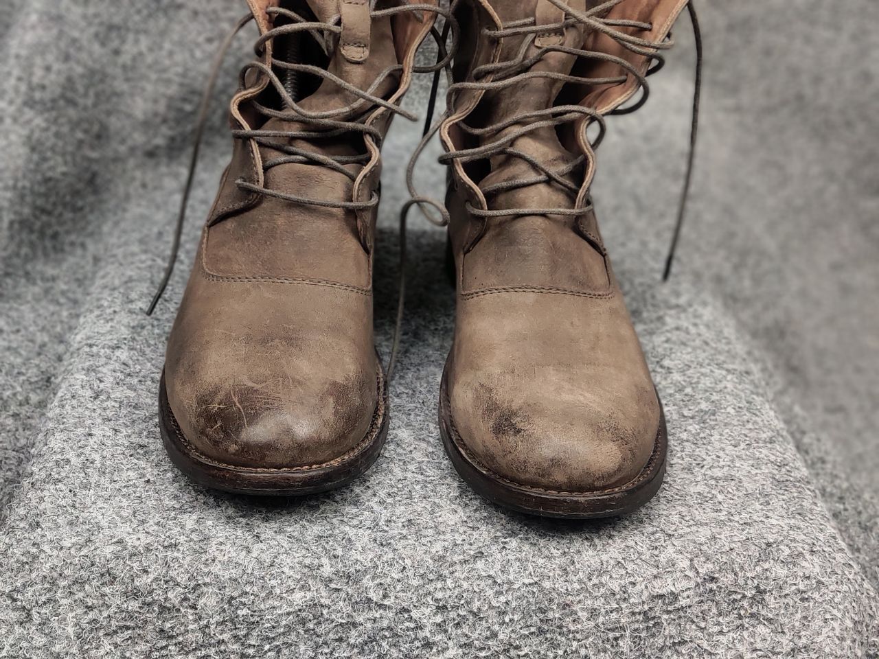 Pantanetti Pantanetti Design Brown Faded Leather Lace Up Ankle Boots Size US 10 / IT 40 - 8 Thumbnail