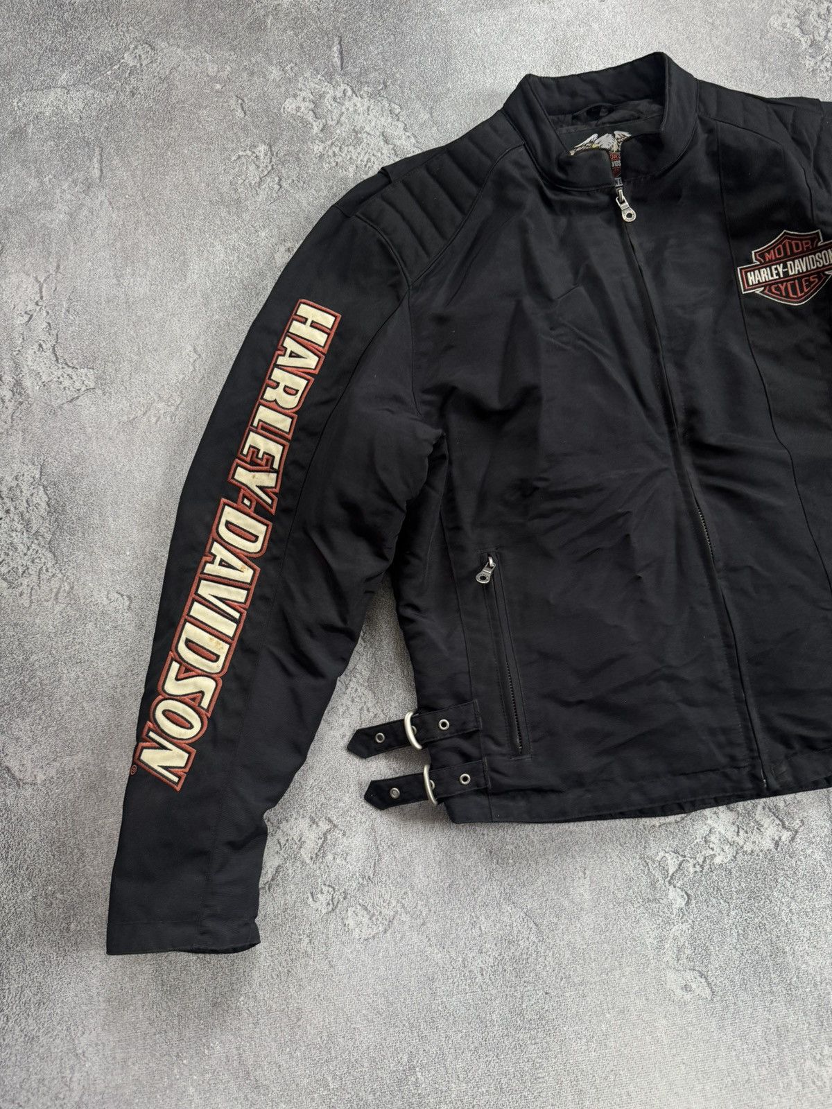 Harley Davidson Harley Davidson motorcycle biker jacket bomber racing 90s Size US L / EU 52-54 / 3 - 11 Thumbnail
