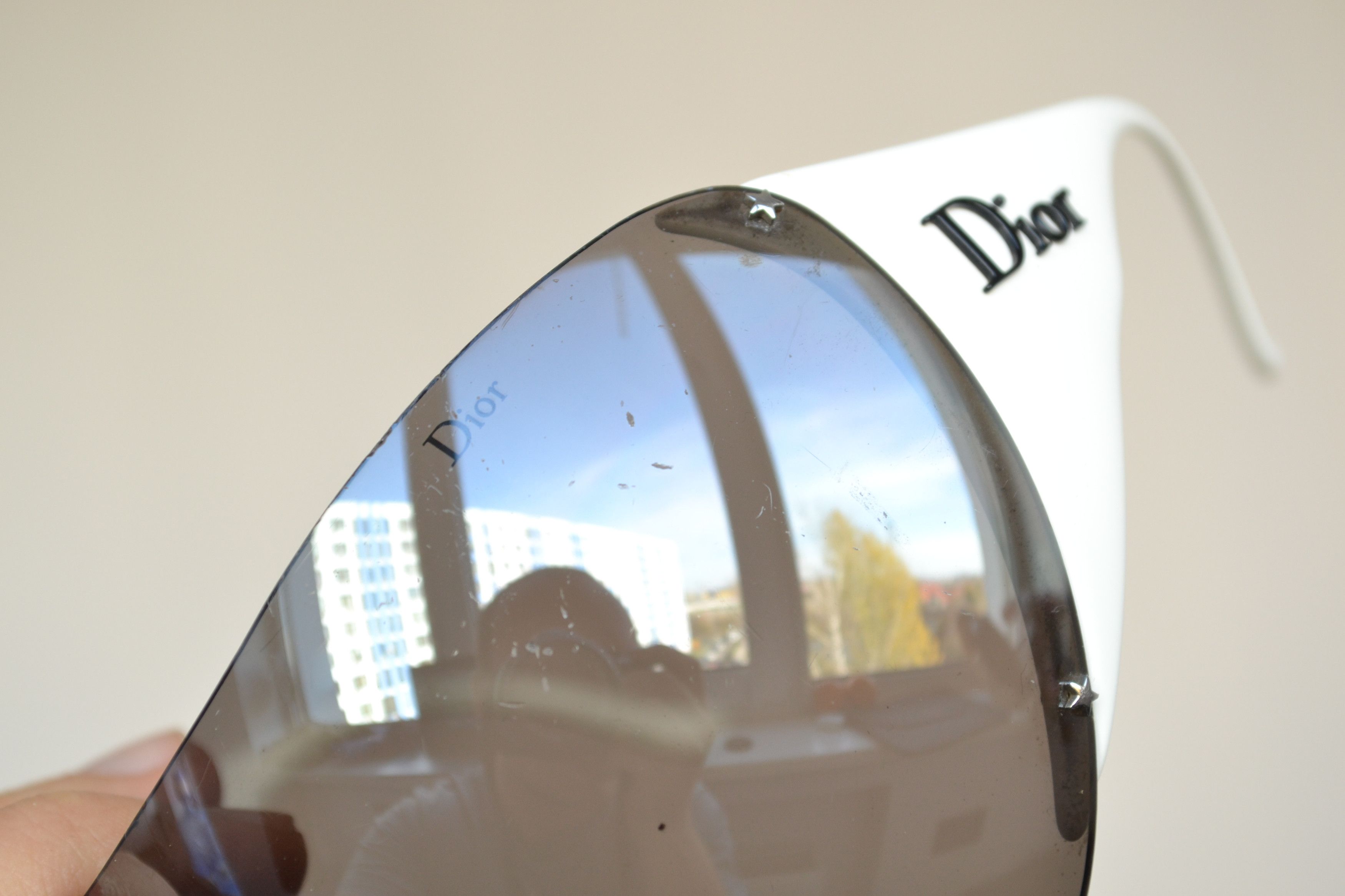 Dior DIOR Sunglasses Ski 1 White Logo Mask Shield GALLIANO Size ONE SIZE - 10 Thumbnail