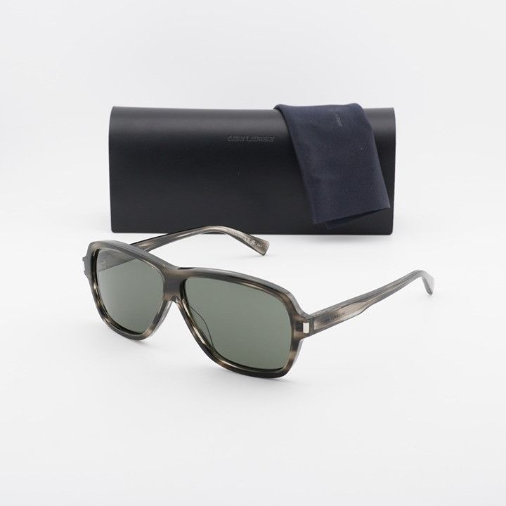 Saint Laurent Paris Saint Laurent SL609 CAROLYN 004 Sunglasses Havana Aviator Size ONE SIZE - 11 Thumbnail