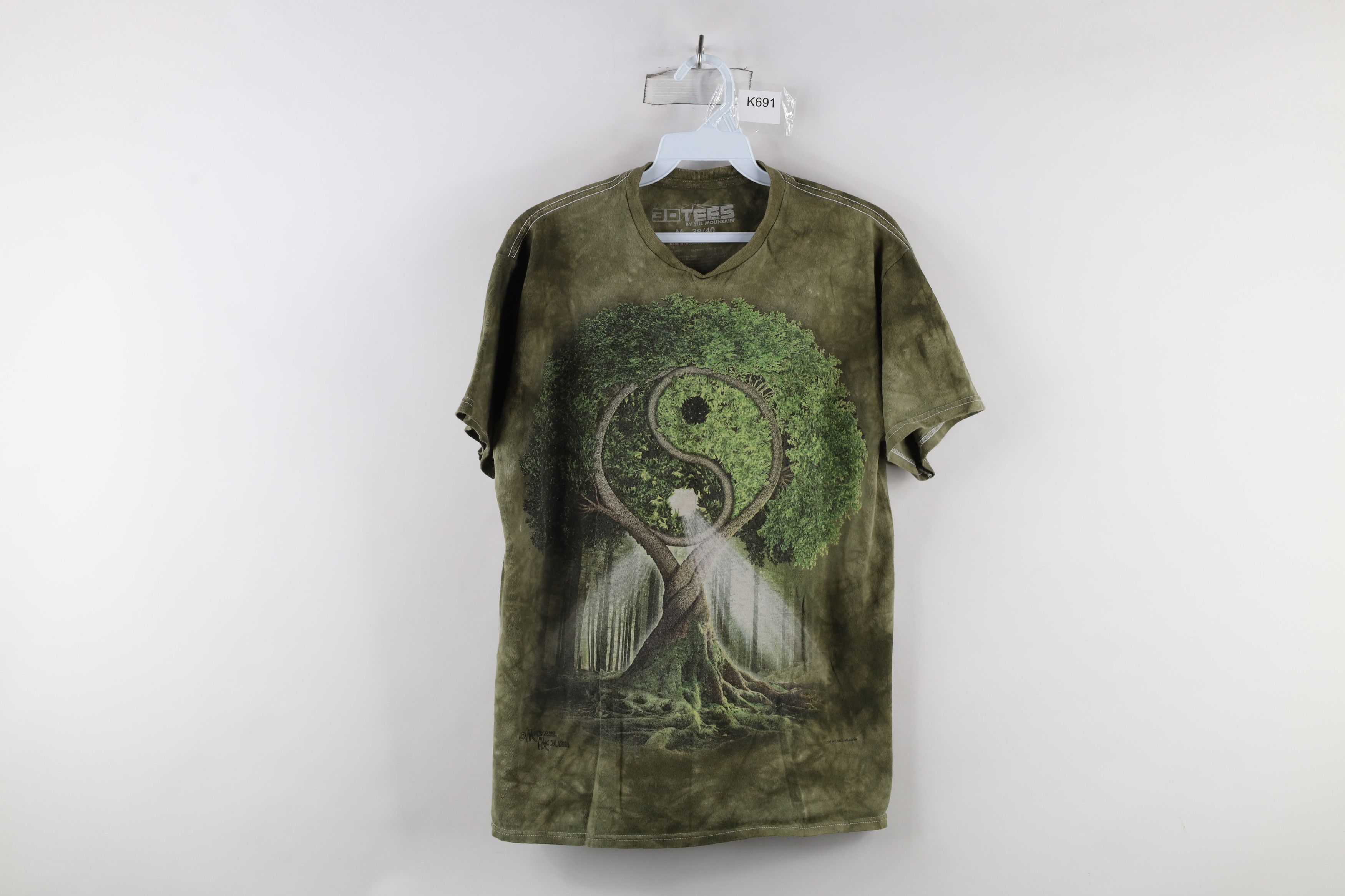 Vintage Vintage Y2K Acid Wash Yin Yang Tree Nature Mythical T-Shirt Size US M / EU 48-50 / 2 - 1 Thumbnail