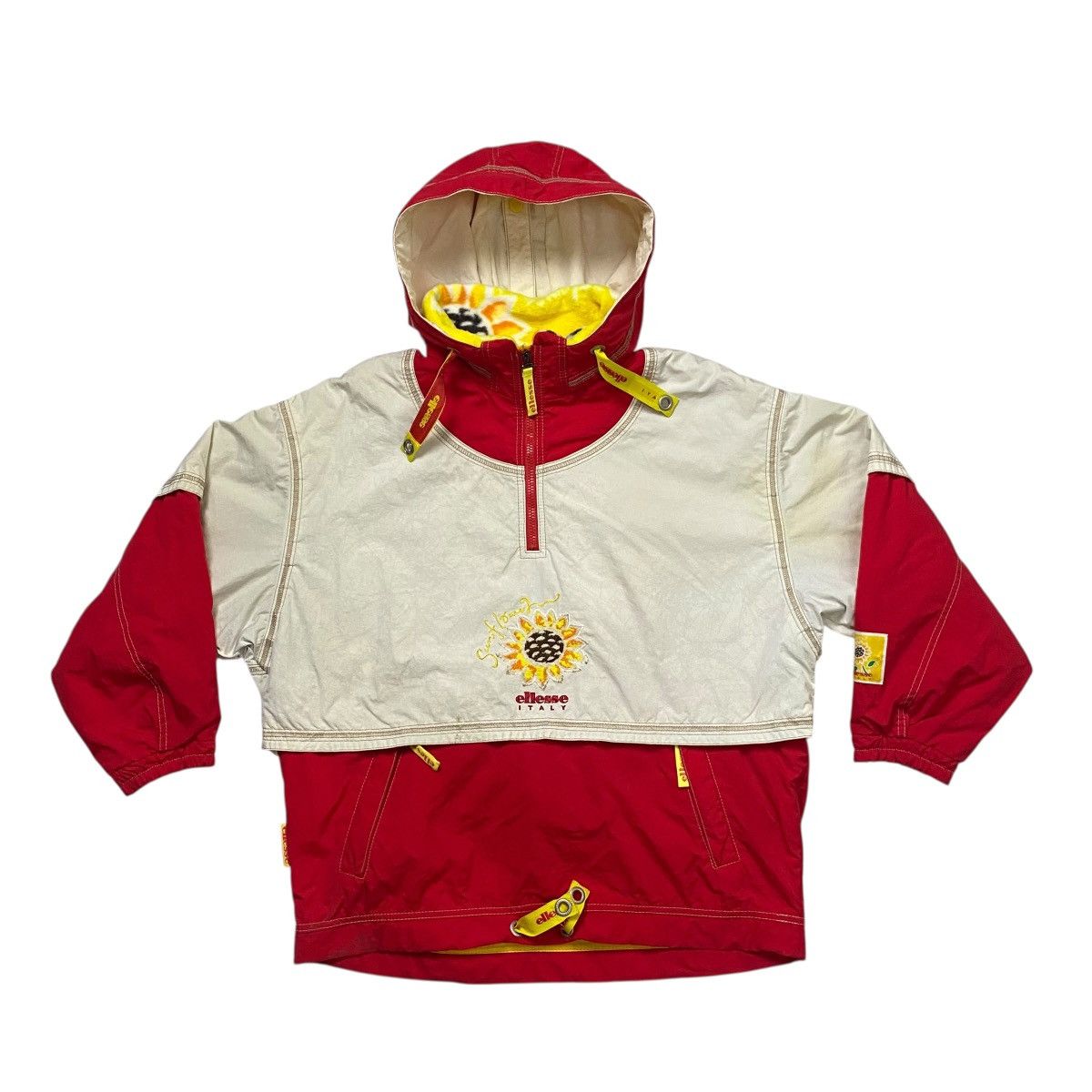 Ellesse vintage 90s Ellesse Sunflower pullover hooded jacket Size US M / EU 48-50 / 2 - 1 Thumbnail