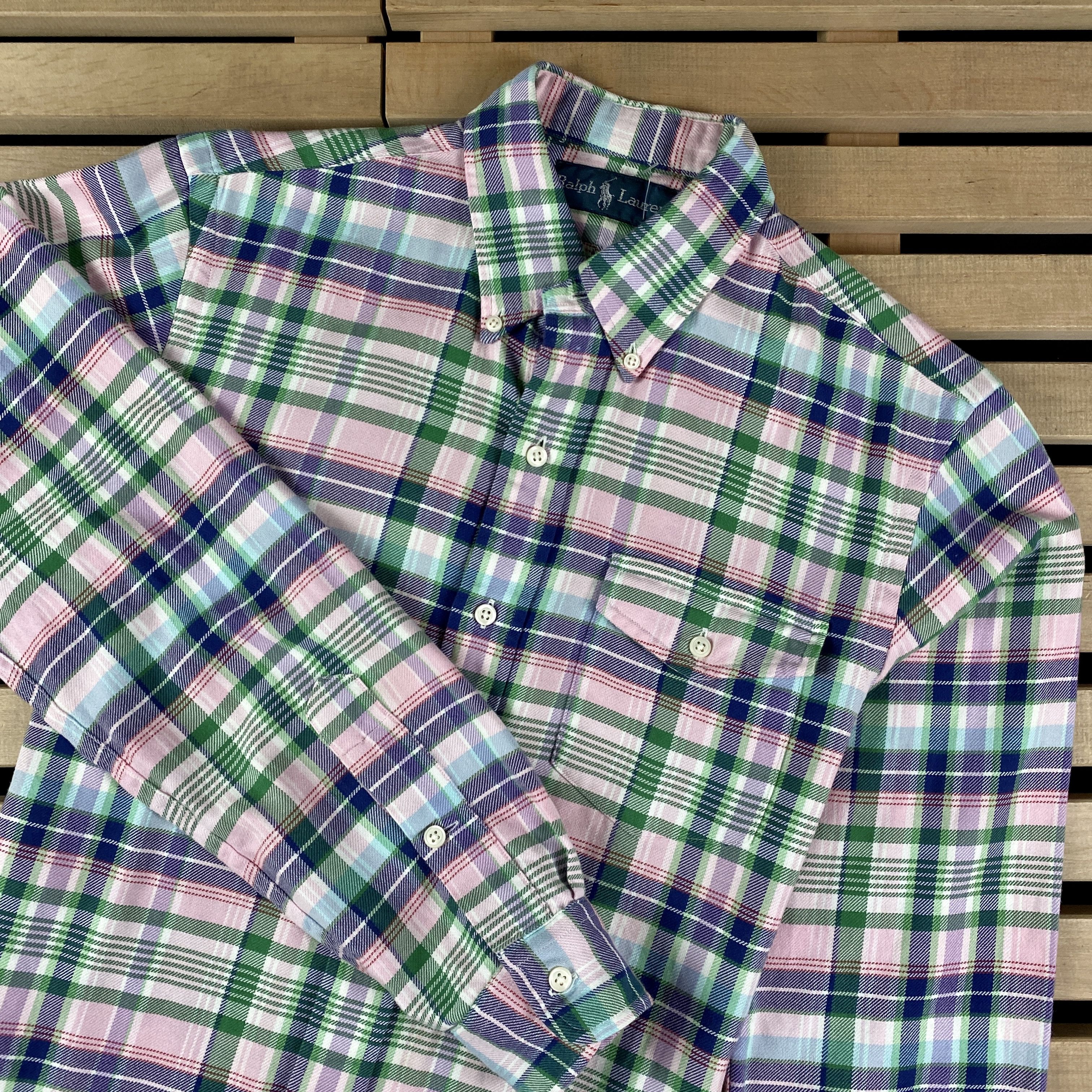 Polo Ralph Lauren × Ralph Lauren × Vintage Flannel Shirt Long Sleeve Polo Ralph Lauren Vintage Size S Size US S / EU 44-46 / 1 - 2 Thumbnail