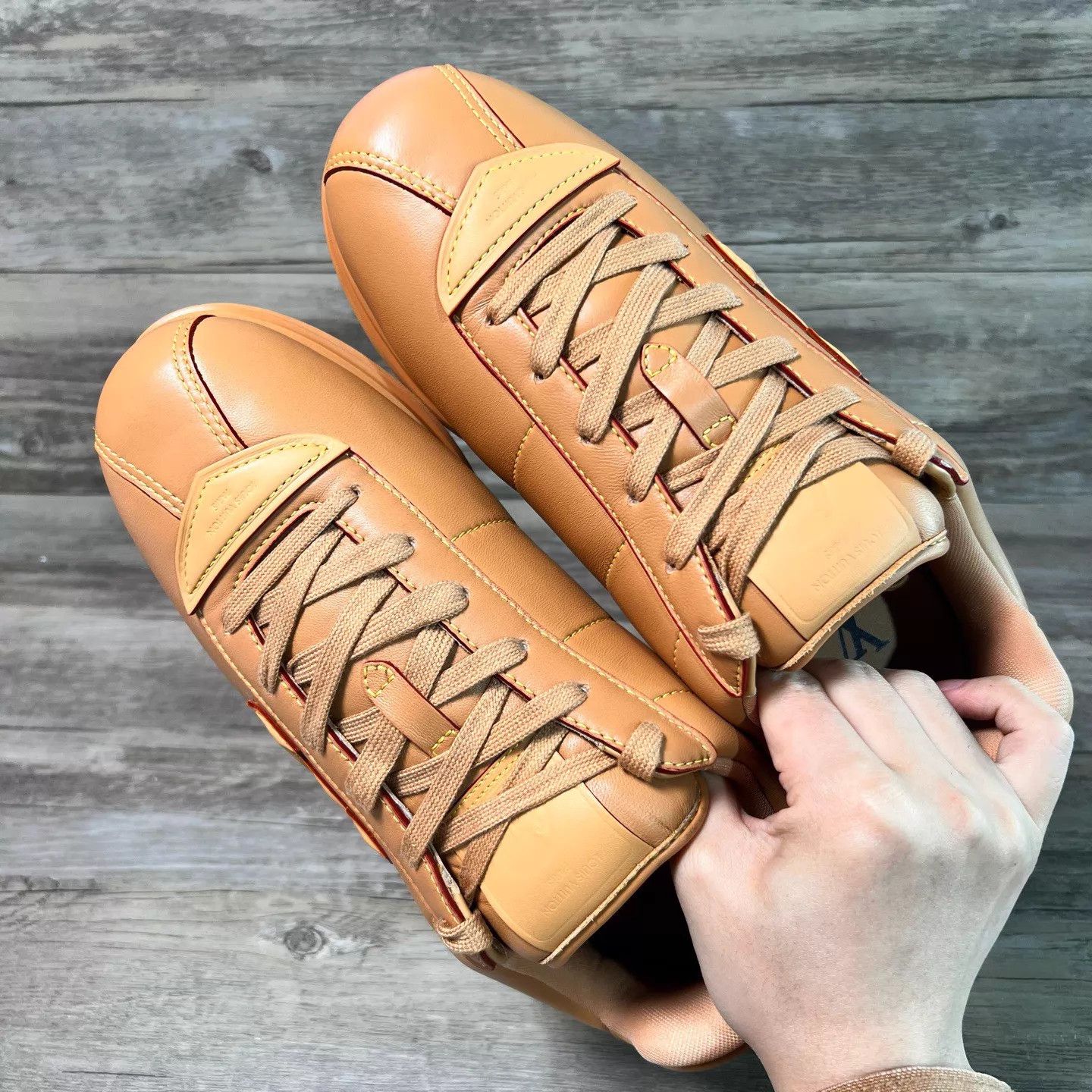 Louis Vuitton LV Bread Sneaker Tan & Khaki UK8 / 42 98 New Size US 9 / EU 42 - 5 Thumbnail