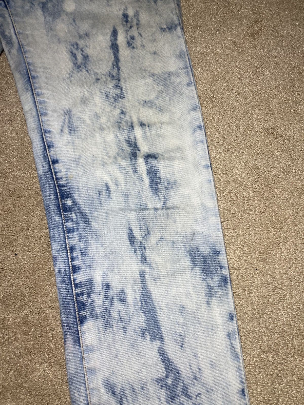 Celine × Hedi Slimane SS19 Celine Bleached Denim Jeans 27 Carrot 2019 Tie Dye Hedi Size US 27 - 4 Thumbnail