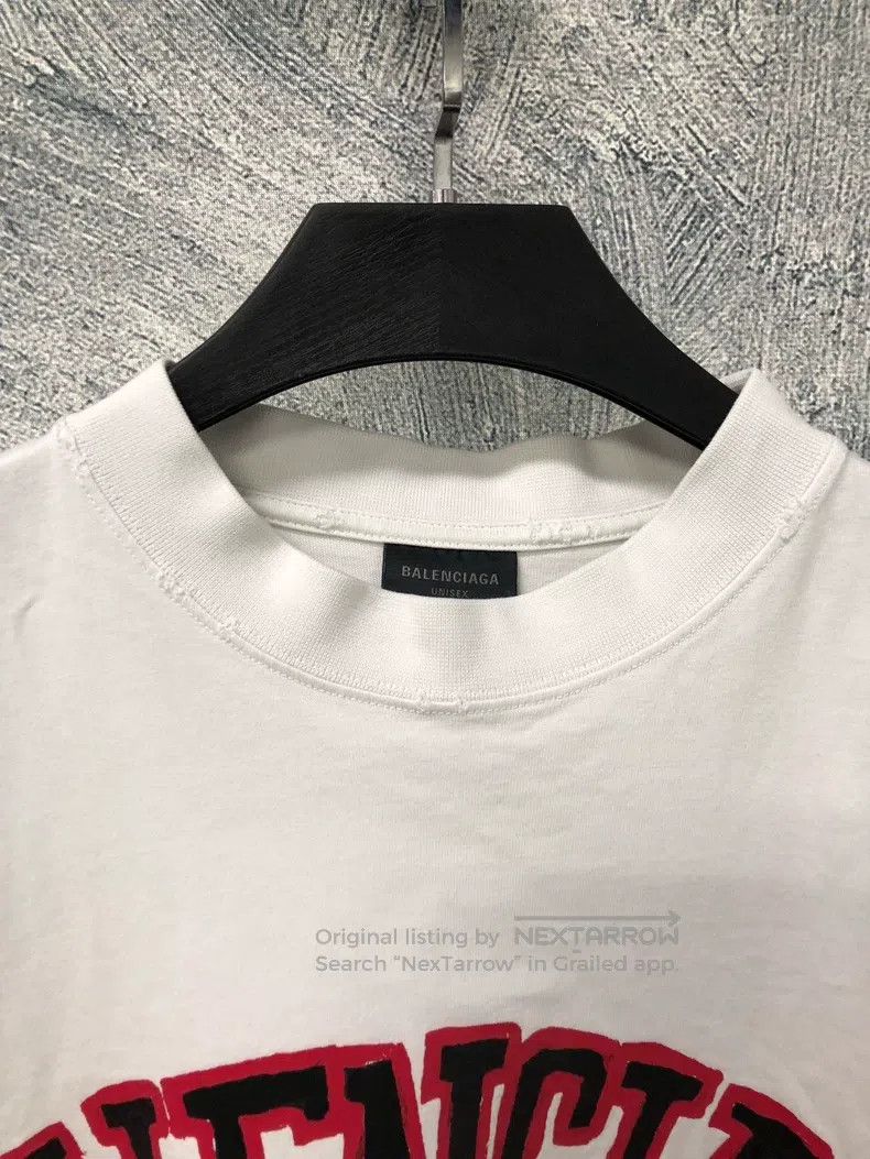 Balenciaga Balenciaga Logo Letter Pattern Print Round Neck Short Slee Size US L / EU 52-54 / 3 - 3 Thumbnail