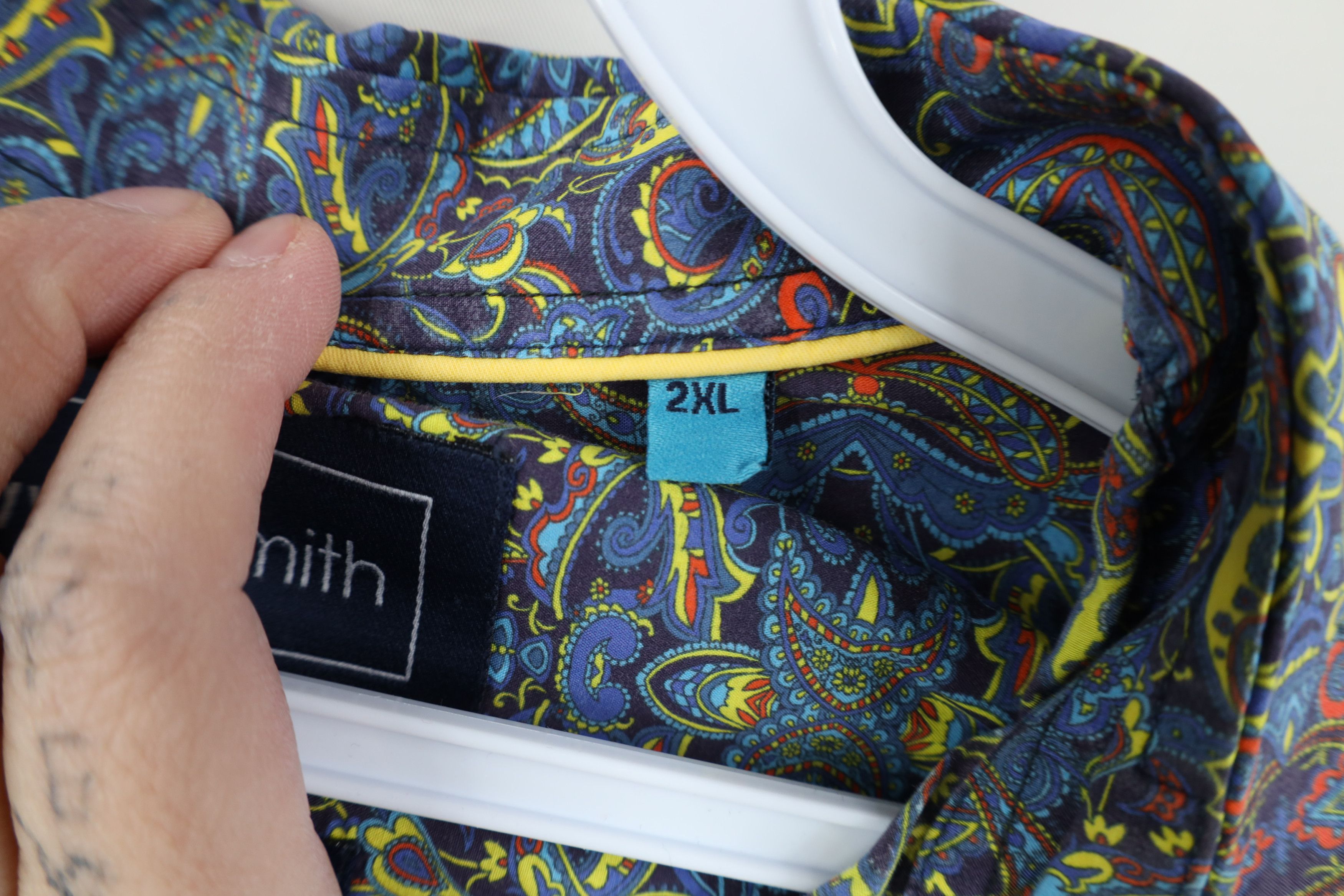 Vintage David Smith Australia Rainbow Paisley Collared Button Shirt Size US XXL / EU 58 / 5 - 9 Thumbnail