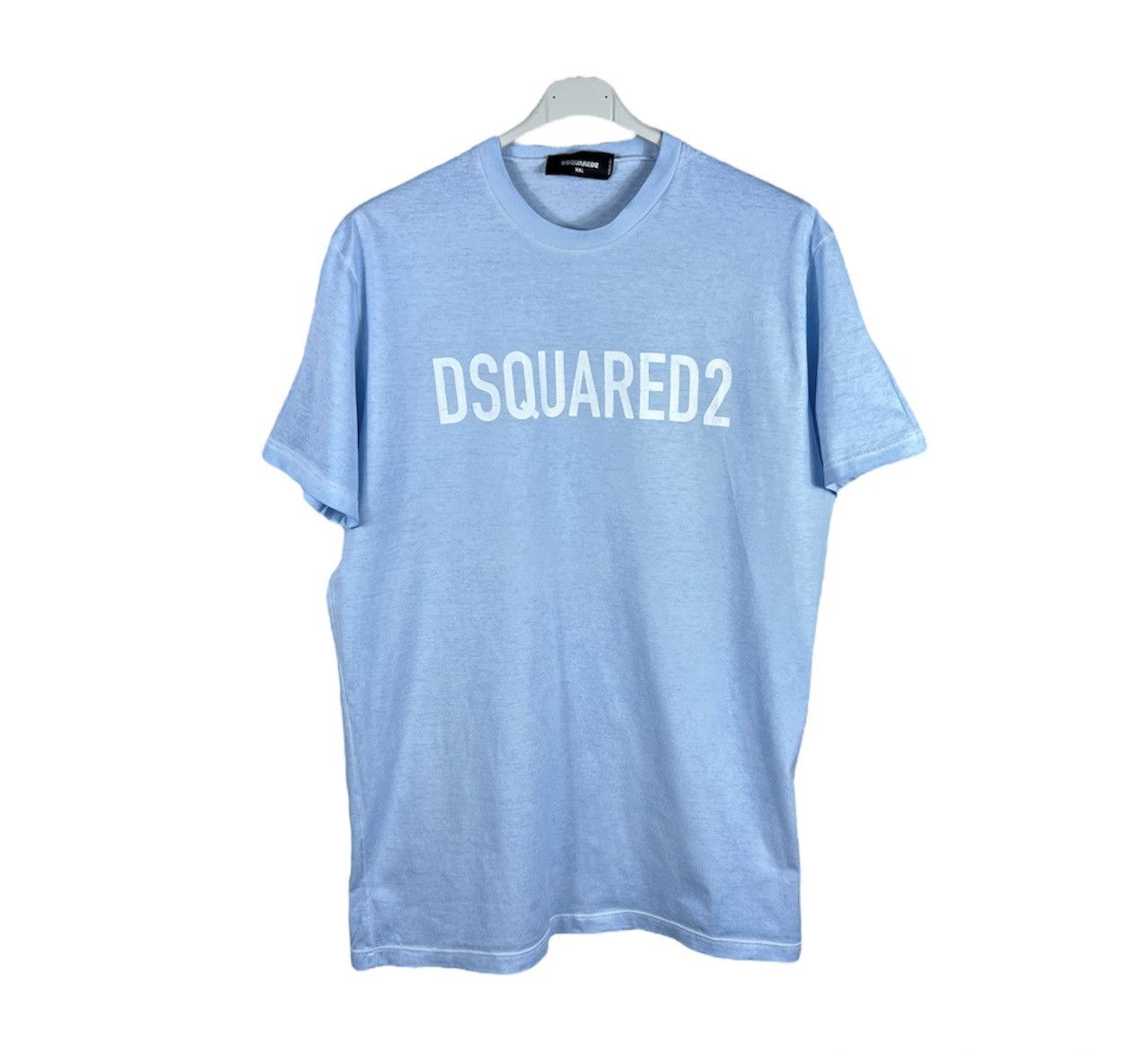 Dsquared2 Dsquared2 light blue t-shirt distressed central logo tee Size US XXL / EU 58 / 5 - 1 Thumbnail