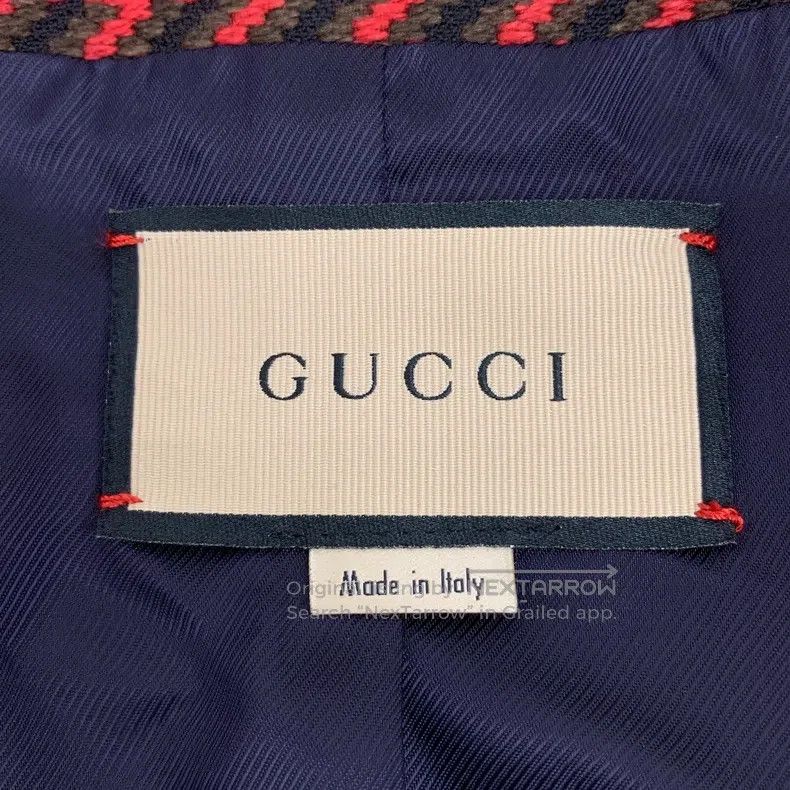Gucci Gucci Red checkered wool lapel single-breasted long-sleeve Size XS / US 0-2 / IT 36-38 - 5 Thumbnail