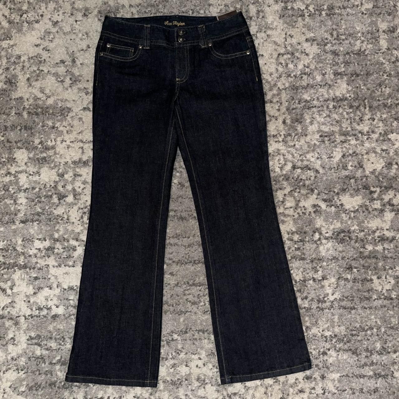 Ann Taylor Deadstock Y2K Ann Taylor Dark Wash Jeans Size 28" / US 6 / IT 42 - 2 Thumbnail