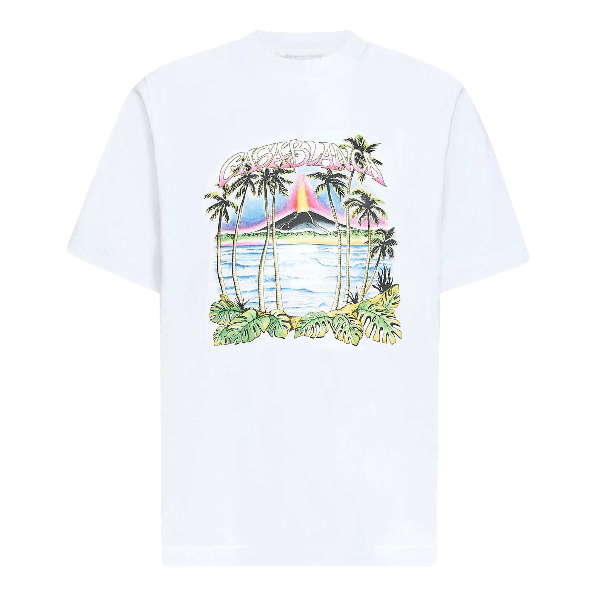Casablanca Volcano Printed Classic T-shirt White Size US S / EU 44-46 / 1 - 1 Thumbnail