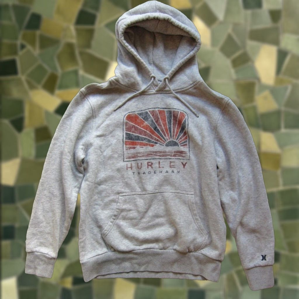 Hurley Hurley Hoodie Main Selling Point Cotton Grey Orange Black Sun Trademark Pocket Fleece Pullover M Men Adult Hoodie Size US M / EU 48-50 / 2 - 1 Thumbnail
