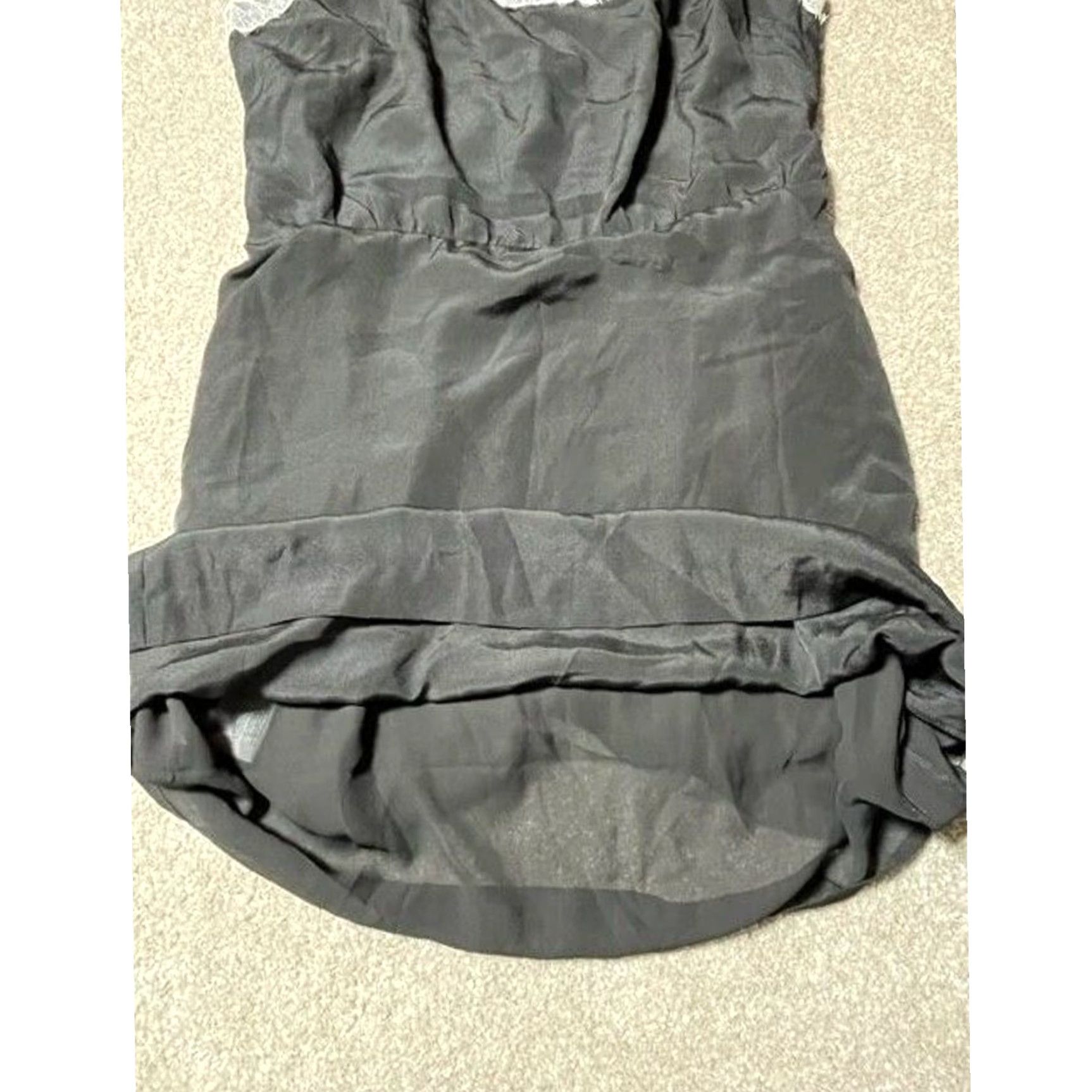 BCBGeneration BCBGGeneration Slip Dress 12 Dark Coquette Romantic Chic Mini Clubwear Y2K Hoco Dress Sleeveless Spaghetti V-Neck Lace Black Size XL / US 12-14 / IT 48-50 - 3 Thumbnail