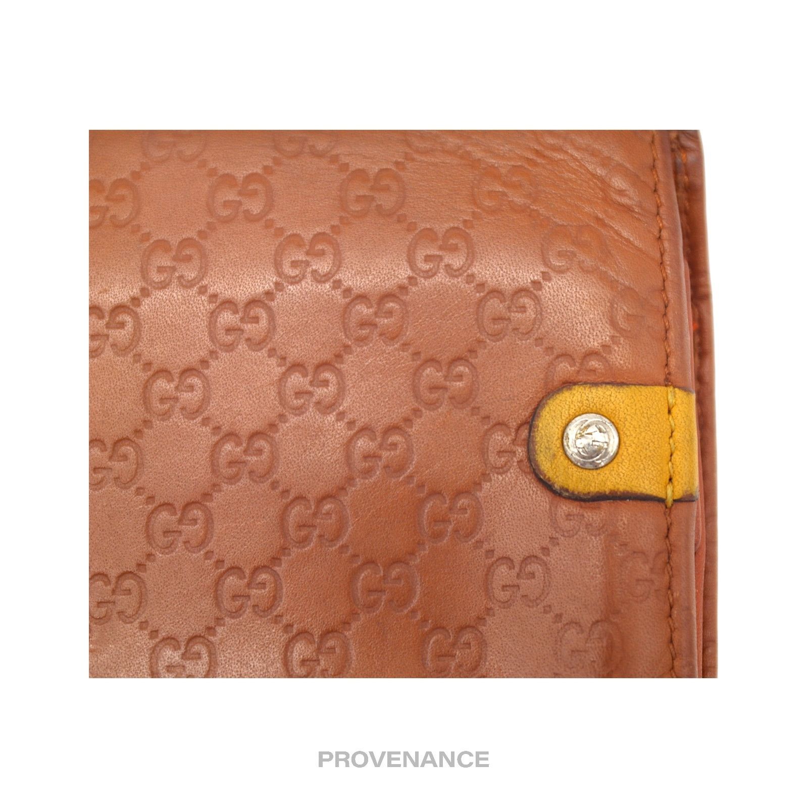 Gucci 🔴 Gucci Bifold Wallet - Orange GG MicroGuccissima Patchwork Size ONE SIZE - 11 Thumbnail