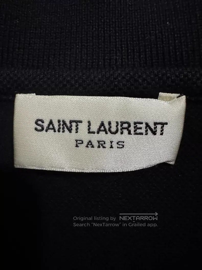 Saint Laurent Paris Saint Laurent Paris Black Polo Neck Heart Rose Short-sleev Size US XL / EU 56 / 4 - 6 Thumbnail