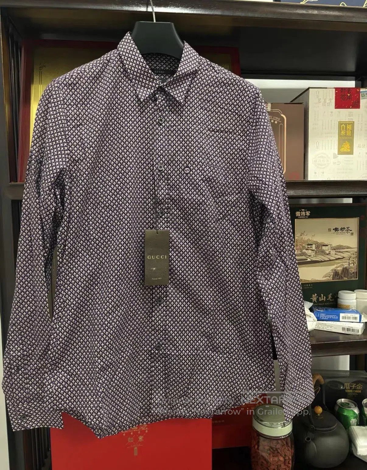 Gucci Purple Patterned Long. Size US M / EU 48-50 / 2 - 1 Thumbnail