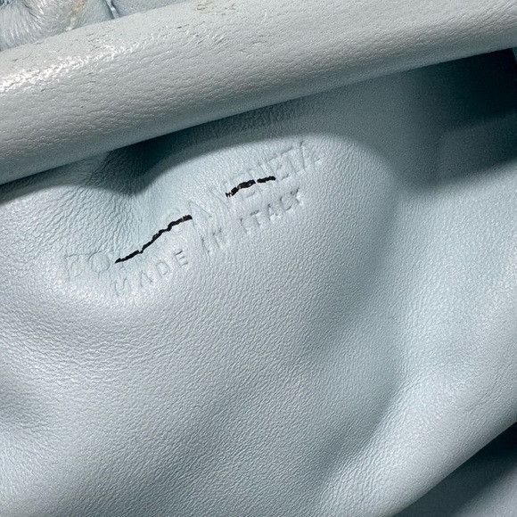 Bottega Veneta Bottega Veneta Mini Intrecciato Leather Pouch Clutch Pale Bl Size ONE SIZE - 8 Thumbnail