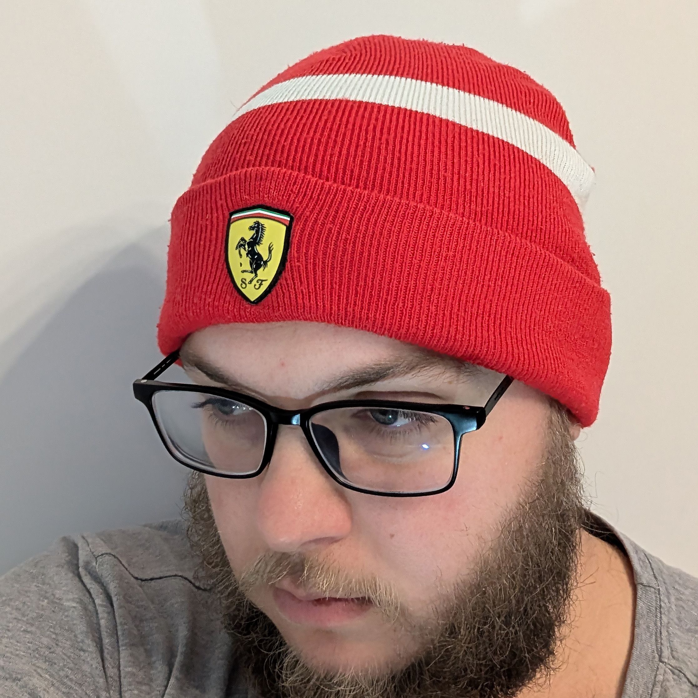 Ferrari Ferrari Scuderia Logo Beanie Red One Size Racing Sports Hat Size ONE SIZE - 7 Thumbnail