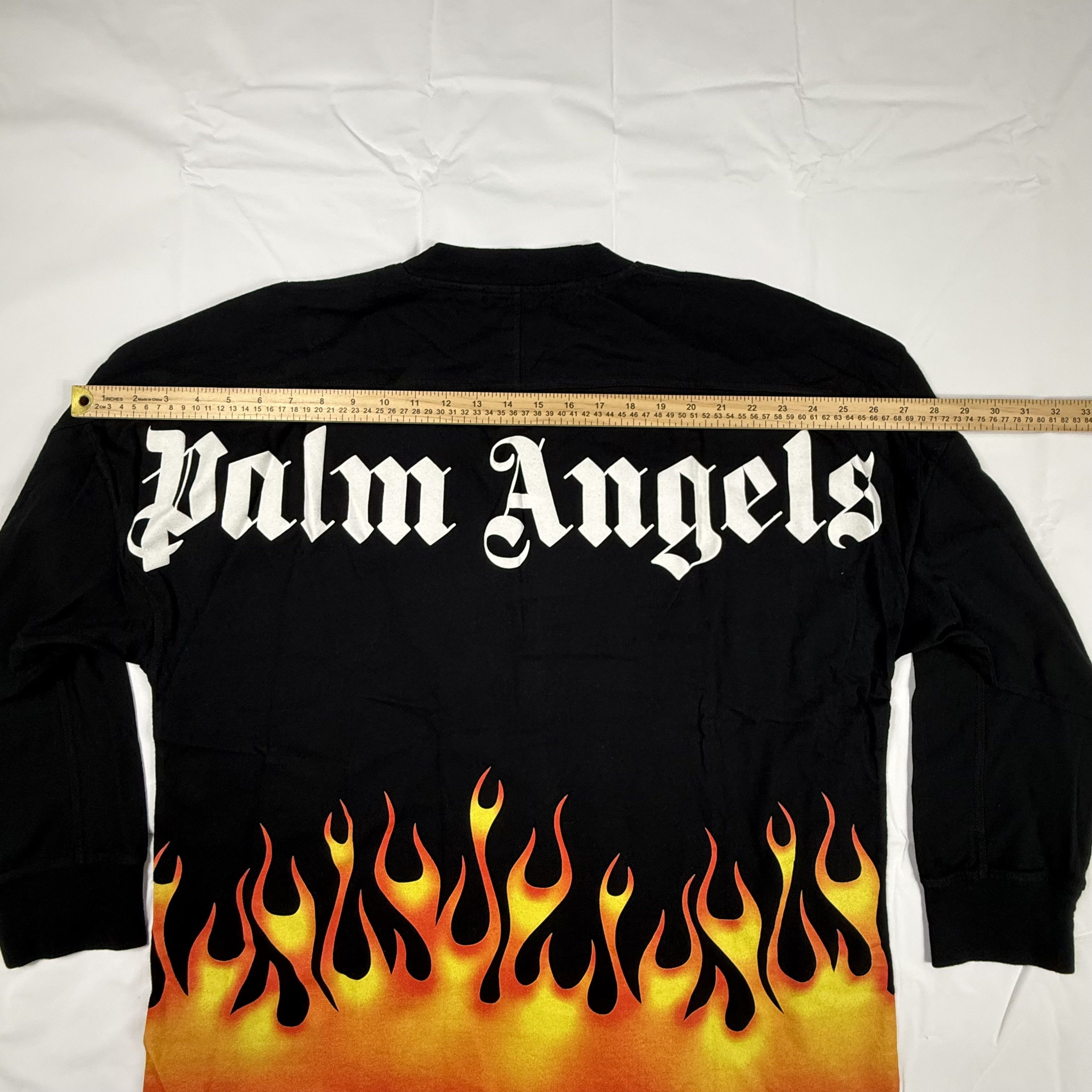 Palm Angels Palm Angels Flame Graphic Long Sleeve T-Shirt Black Size US M / EU 48-50 / 2 - 8 Thumbnail