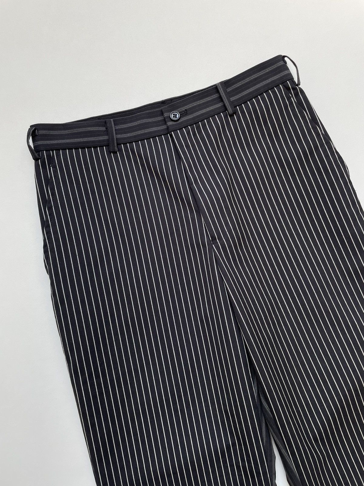 Comme des Garcons S/S 19 Reworked Black/White Pinstripe Pants Size US 30 / EU 46 - 3 Thumbnail
