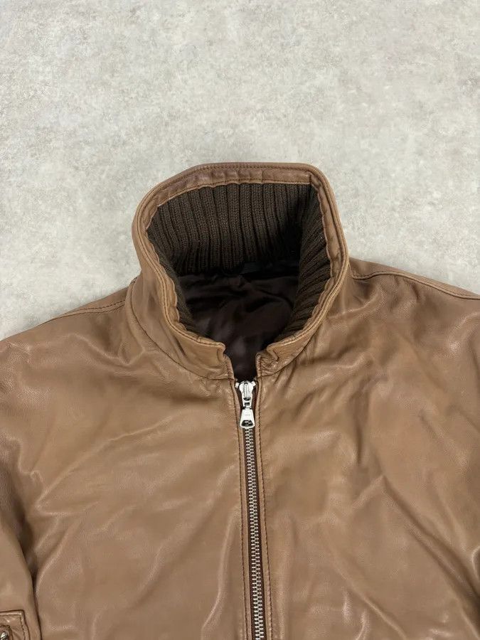 Daniele Alessandrini 2000s Daniele Alessandrini Agent Beige Leather Jacket Size US M / EU 48-50 / 2 - 4 Thumbnail