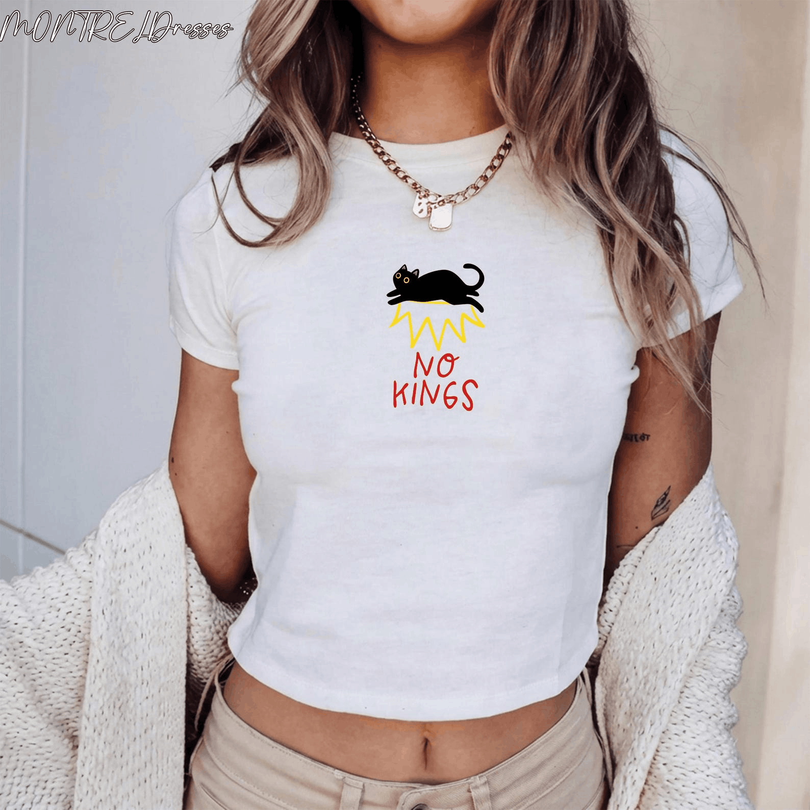 Other Cats Against Kings Baby Tee Size M / US 6-8 / IT 42-44 - 2 Thumbnail