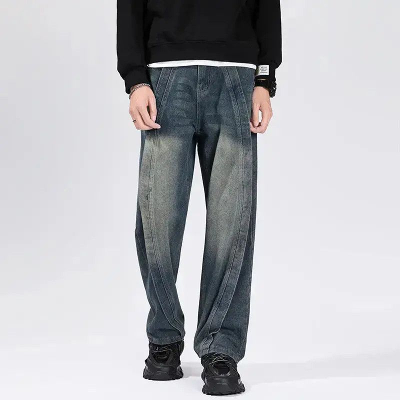 Japanese Brand Retro loose fitting patchwork micro flared jeans Size US 30 / EU 46 - 3 Thumbnail