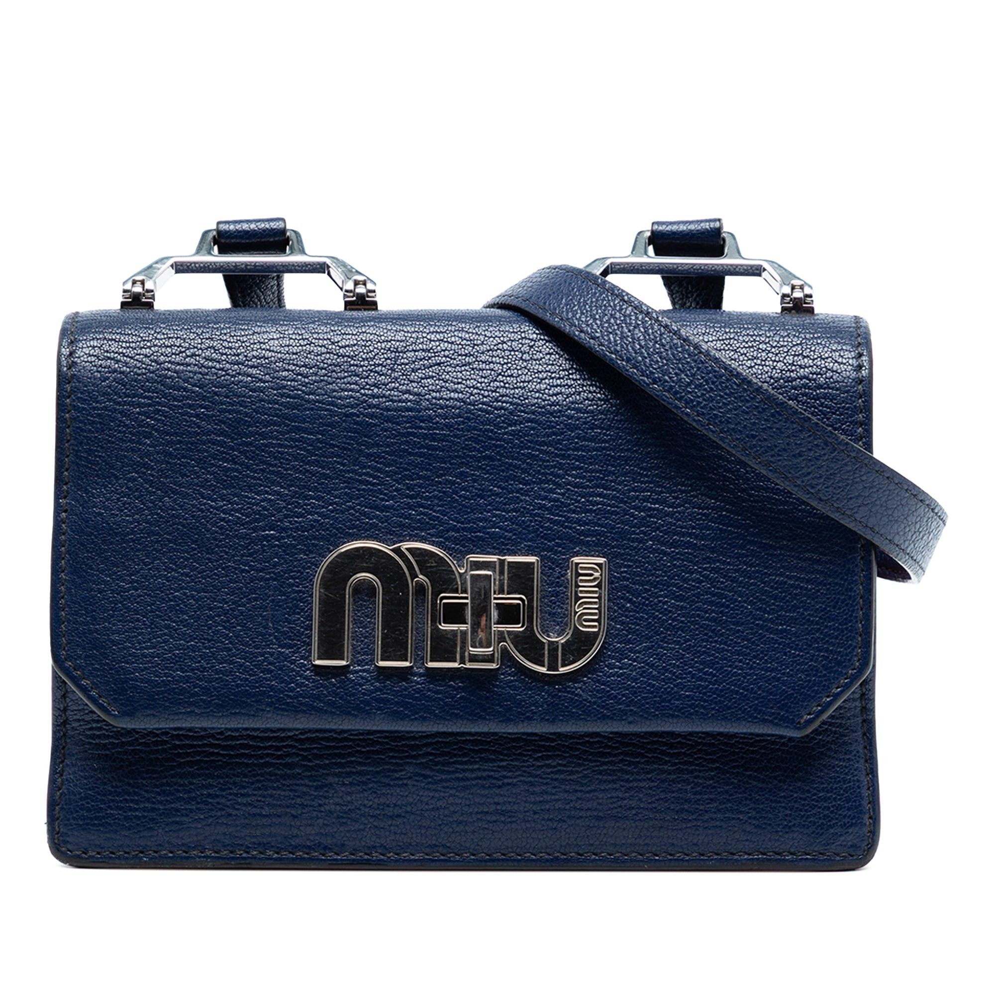 Miu Miu Goatskin Madras Miu Logo Crossbody Size ONE SIZE - 1 Thumbnail