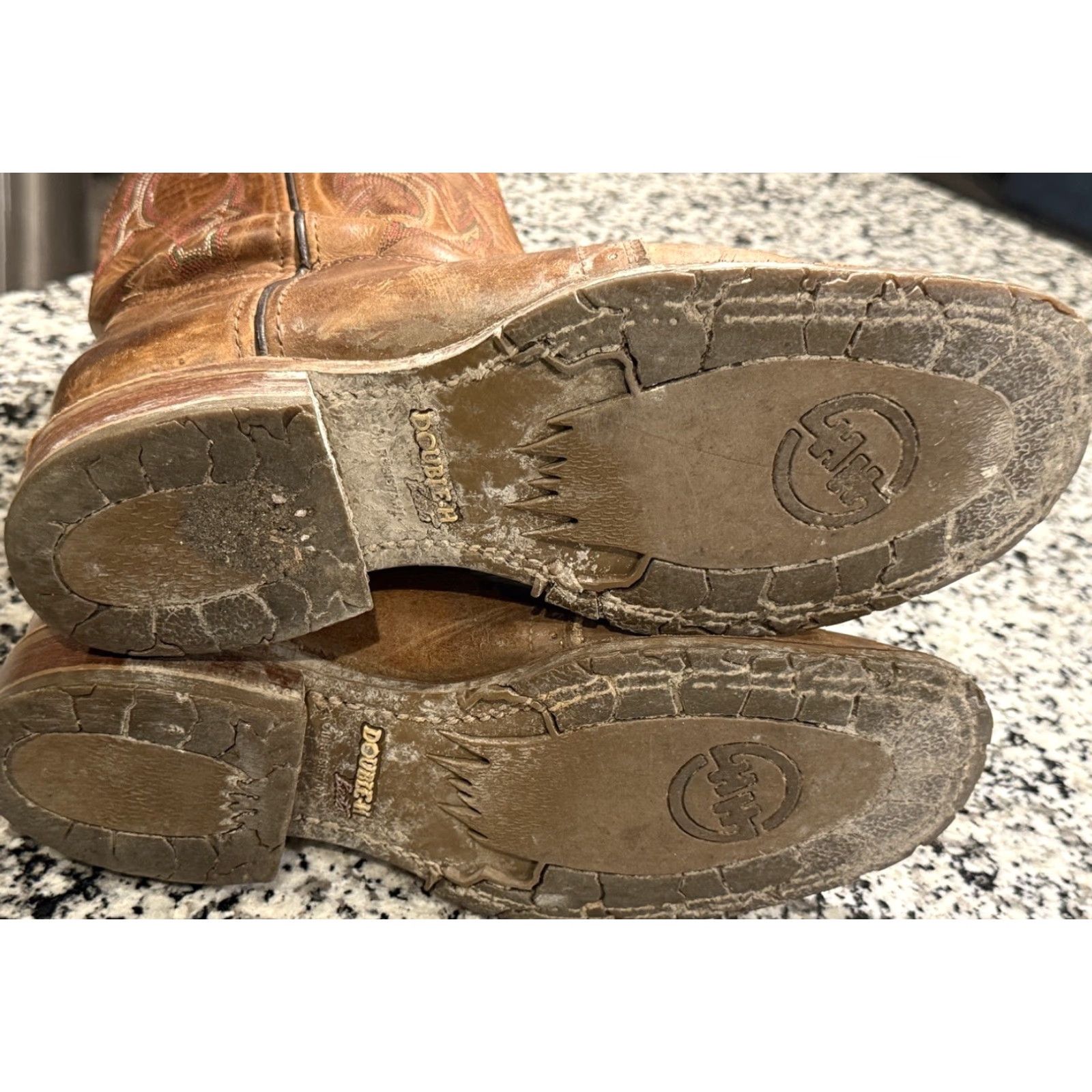 Doublet Double H DH3560 Western Boots Mens 10D Brown Leather Square Toe USA Jase Roper Size US 10 / EU 43 - 7 Thumbnail