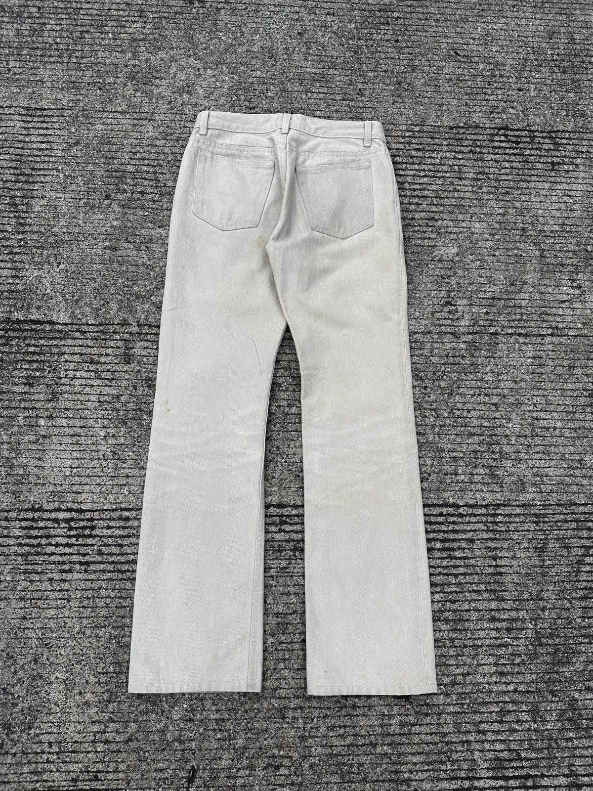 Helmut Lang Helmut Lang Low Waist Boot Cut Cream Denim Size US 27 - 4 Thumbnail