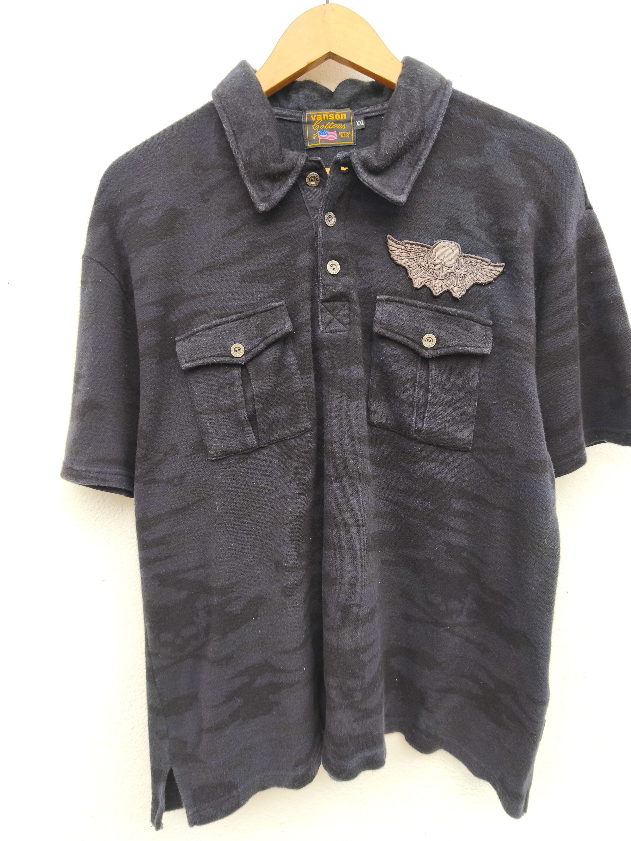Vanson Leathers Vanson Leathers polo tee camouflage Skulls beauty beast Size US L / EU 52-54 / 3 - 6 Thumbnail