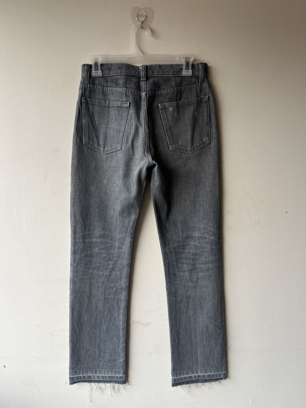 Vintage Helmut Lang Italian Cut Faded Mud Grey Denim Jeans
