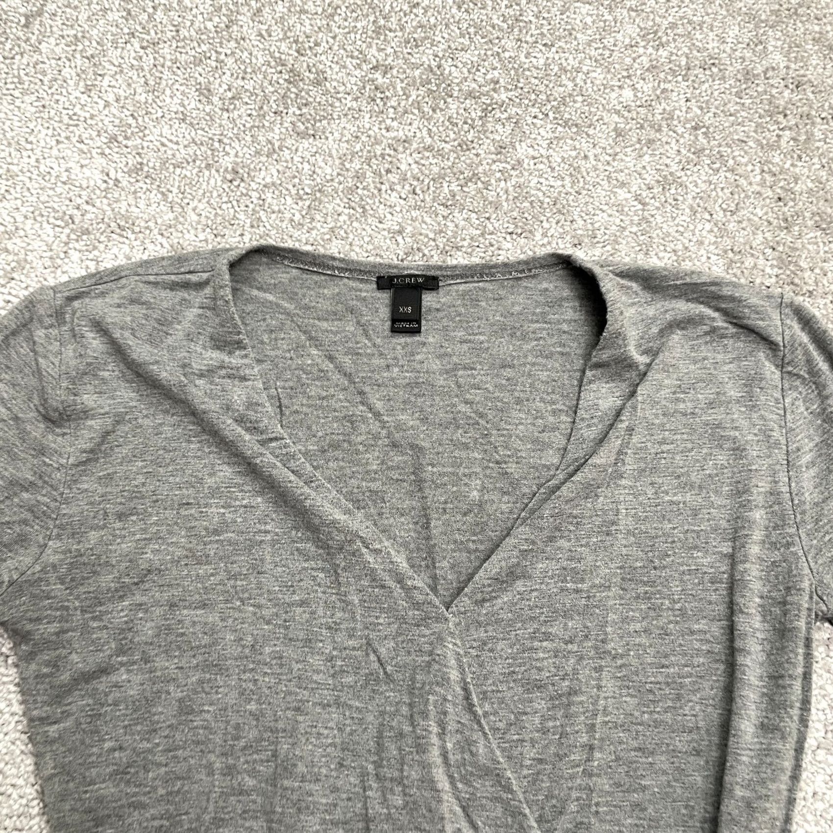 J.Crew J. Crew Wrap Bodysuit Womens XXS Gray One Piece Long Sleeve Stretch Casual Size XXS / US 00 / IT 34 - 3 Thumbnail
