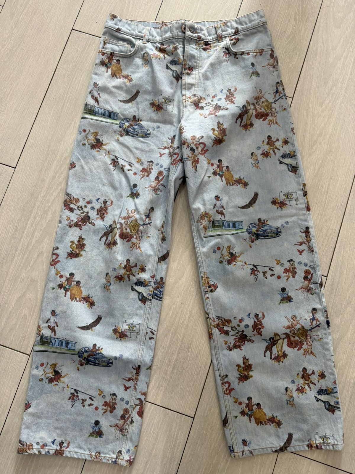 Off-White OFF White Fresco Print Straight Jeans Multicolor Size US 32 / EU 48 - 4 Thumbnail