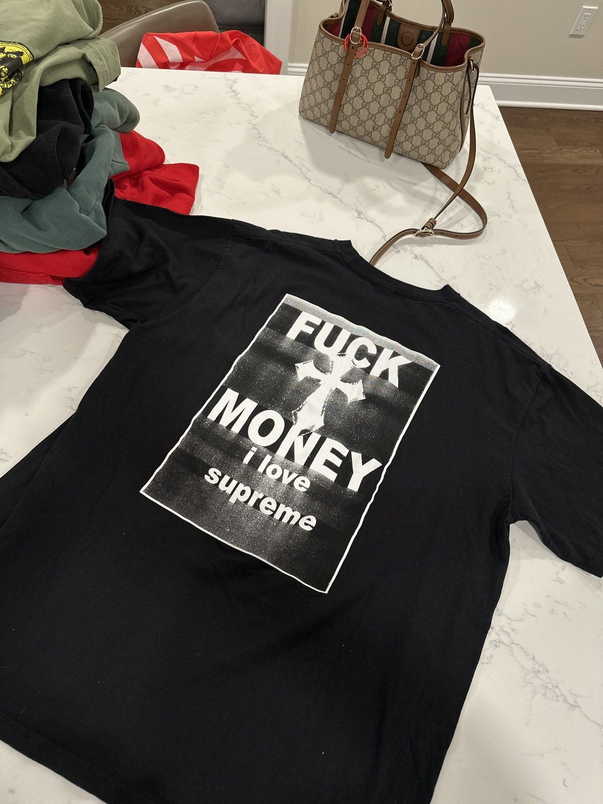 Supreme Supreme F*ck Money Tee Size US XL / EU 56 / 4 - 1 Thumbnail