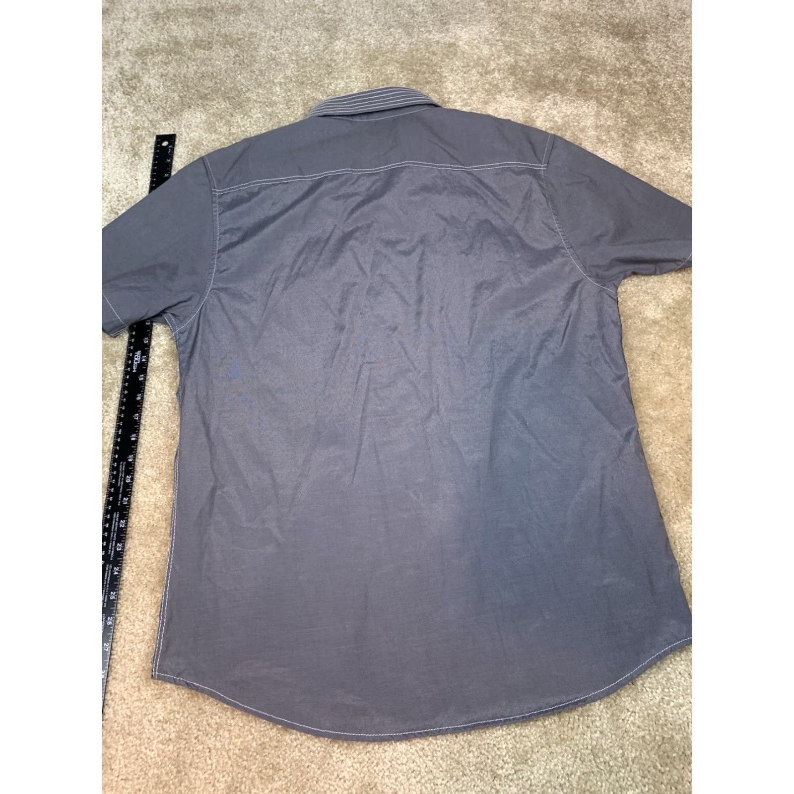 Sovereign Code Sovereign Code Shirt L Gray Short Sleeve Button Up Pockets Collared Button-Down Size US L / EU 52-54 / 3 - 7 Thumbnail
