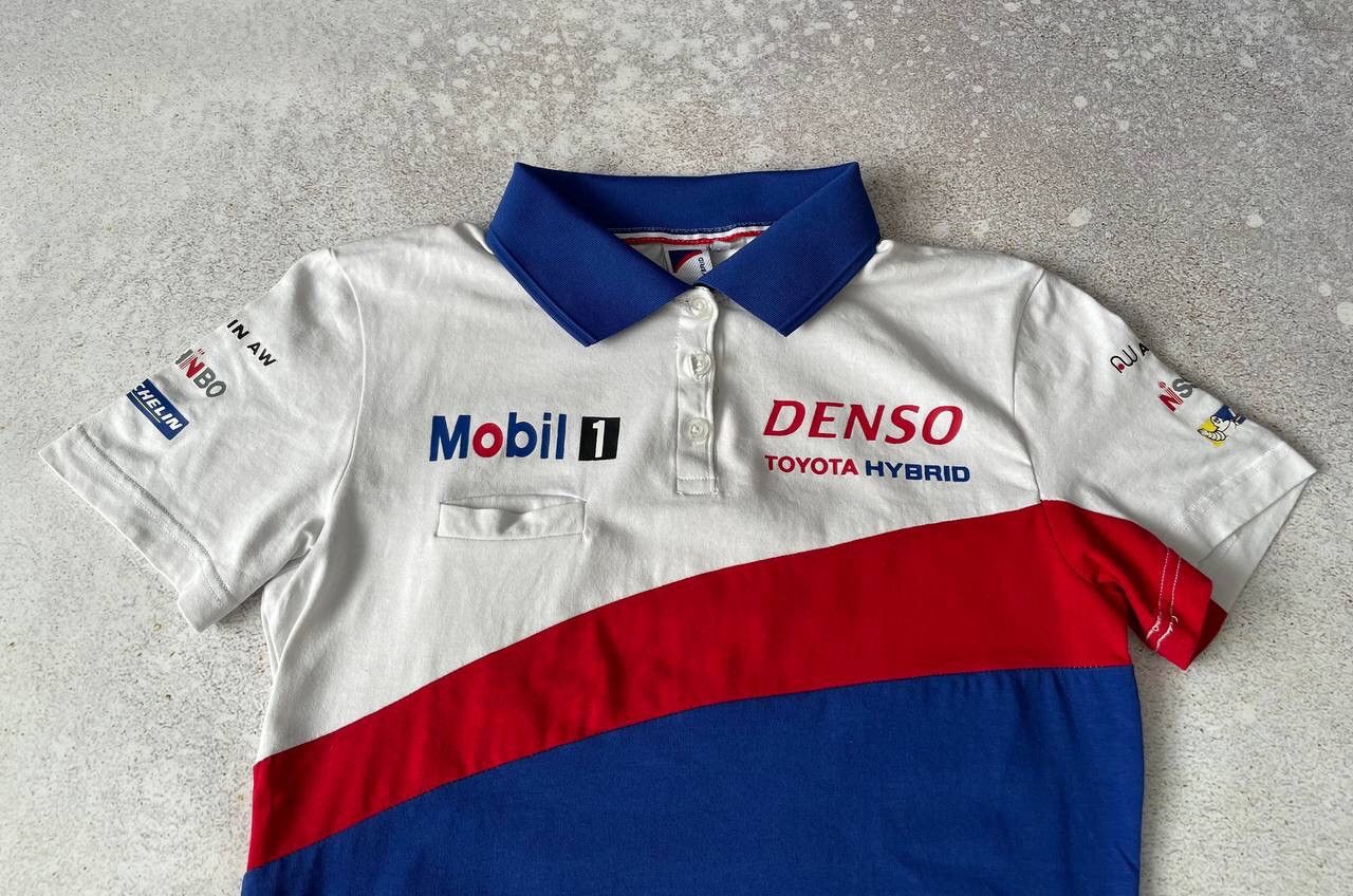 NASCAR × Vintage Vintage Toyota Mobil 1 Racing Polo Big Graphic Logo Y2K Rare Size US M / EU 48-50 / 2 - 2 Thumbnail