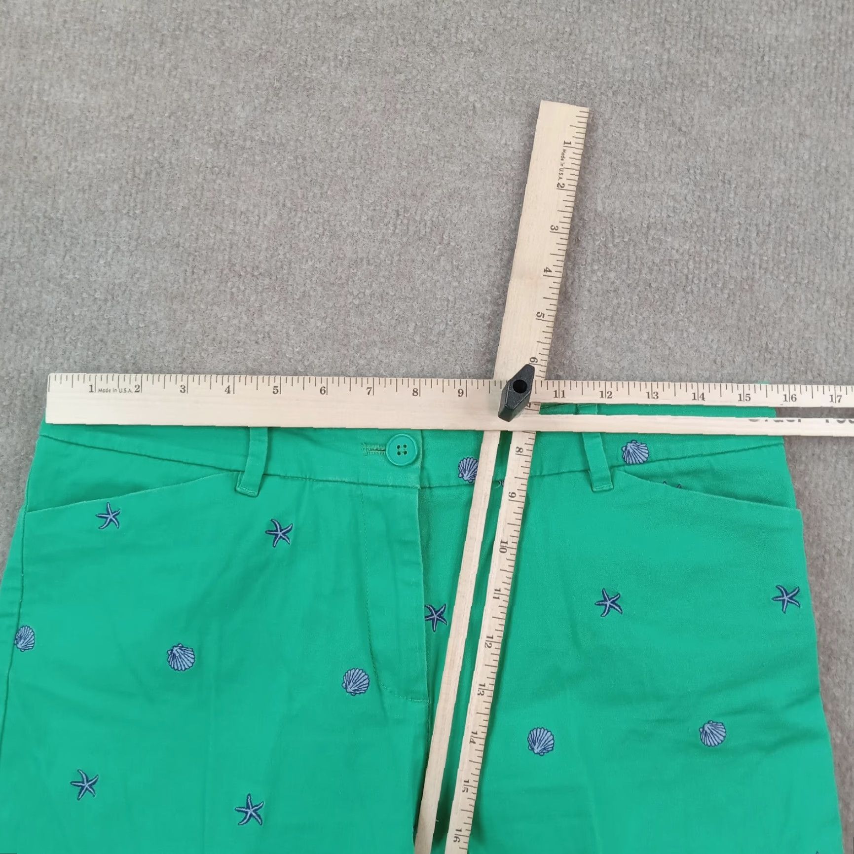 Talbots Talbots Green Starfish Ankle Pants Womens 6 Petite Straight Leg Stretch Size 32" / US 10 / IT 46 - 5 Thumbnail