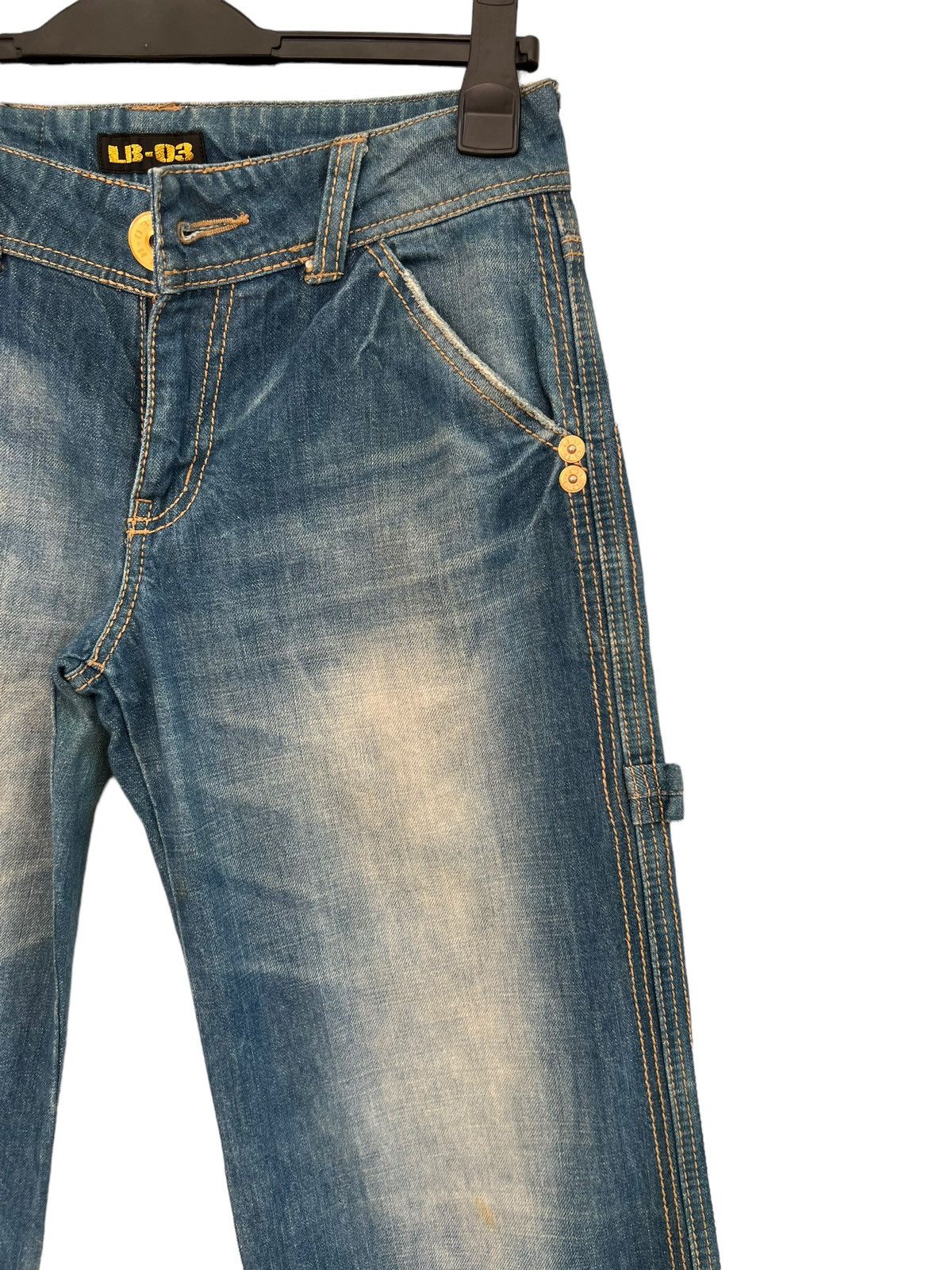 Vintage Vintage LB-03 Japan Dirty Muddy Denim Wide Leg Jeans Size US 30 / EU 46 - 11 Thumbnail