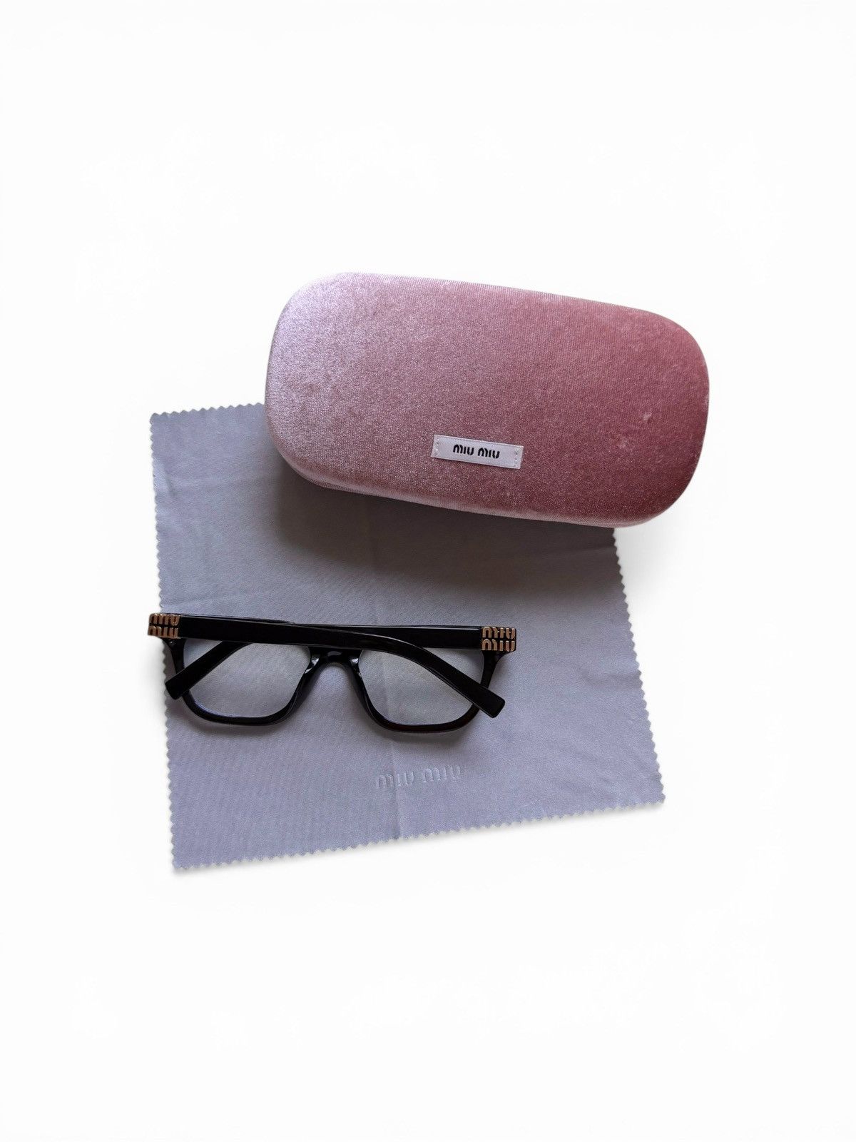 Miu Miu Miu Miu Classic Logo Mens Glasses (Black) Size ONE SIZE - 1 Thumbnail