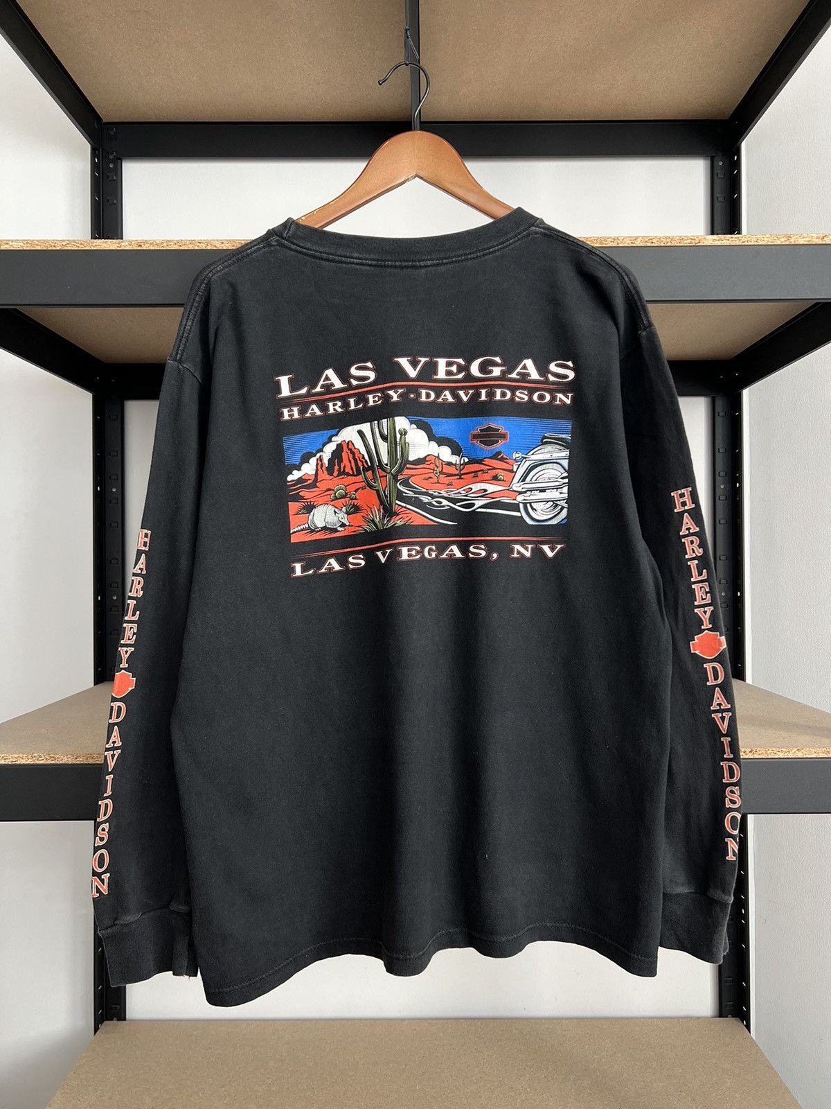 Harley Davidson Vintage 2001 Harley Davidson Las Vegas Pocket Long Sleeve Size US L / EU 52-54 / 3 - 4 Thumbnail