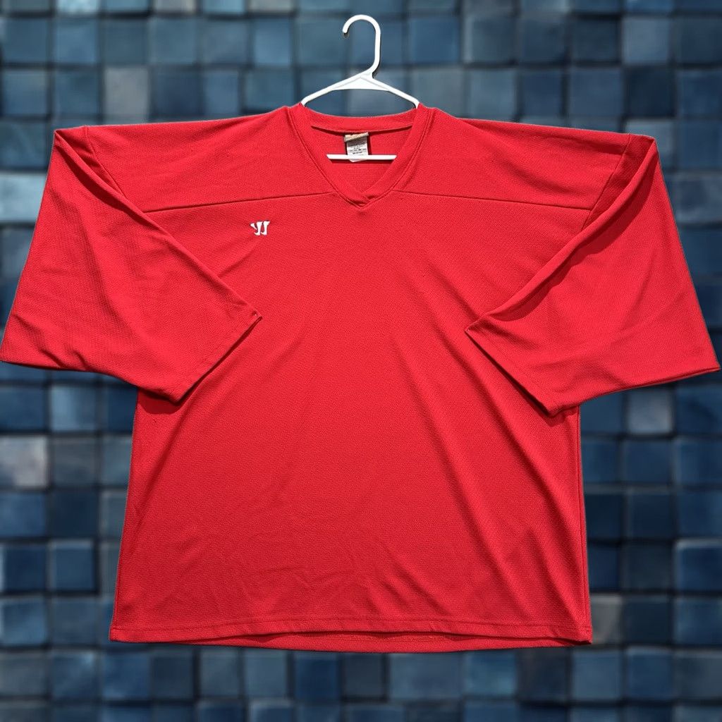 Vintage Vintage Warrior Hockey Jersey Mens Size XL Red Blank V-Neck Practice GUC Size US XL / EU 56 / 4 - 1 Thumbnail