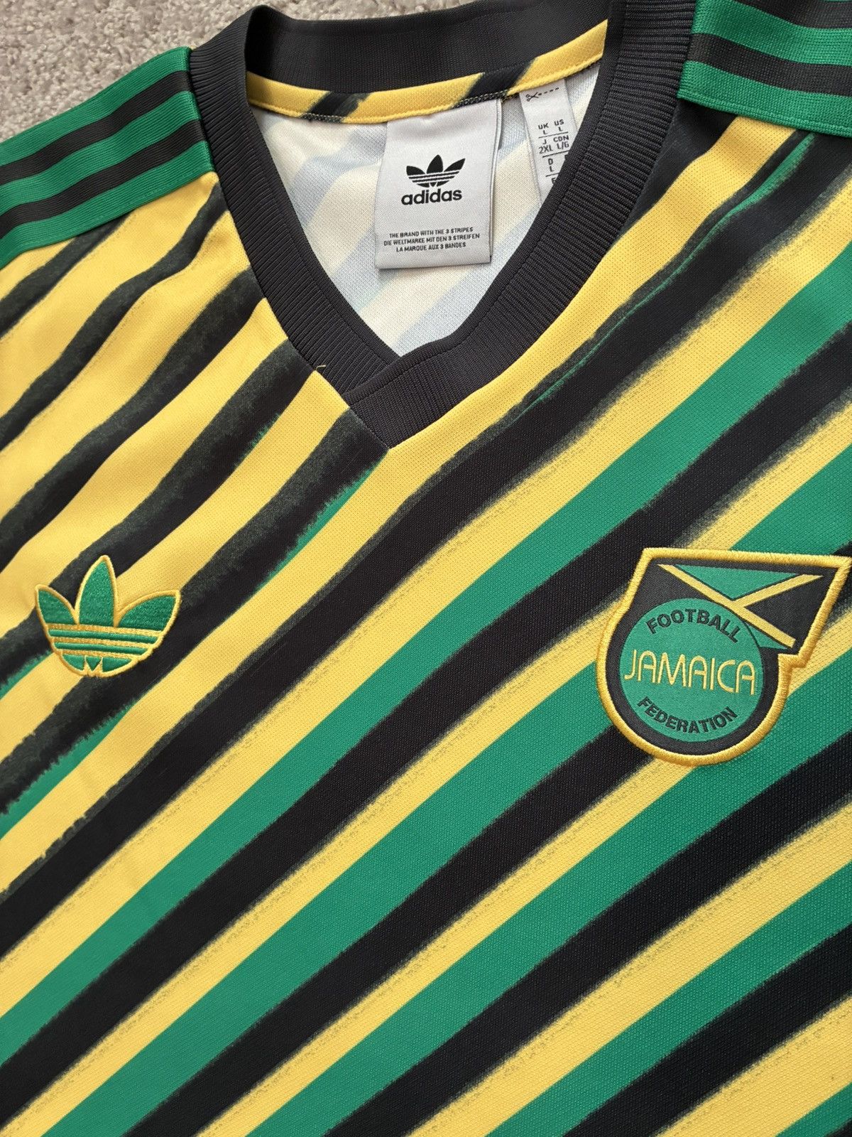 Adidas Jamaica Origins Trefoil Jersey Size US L / EU 52-54 / 3 - 2 Thumbnail