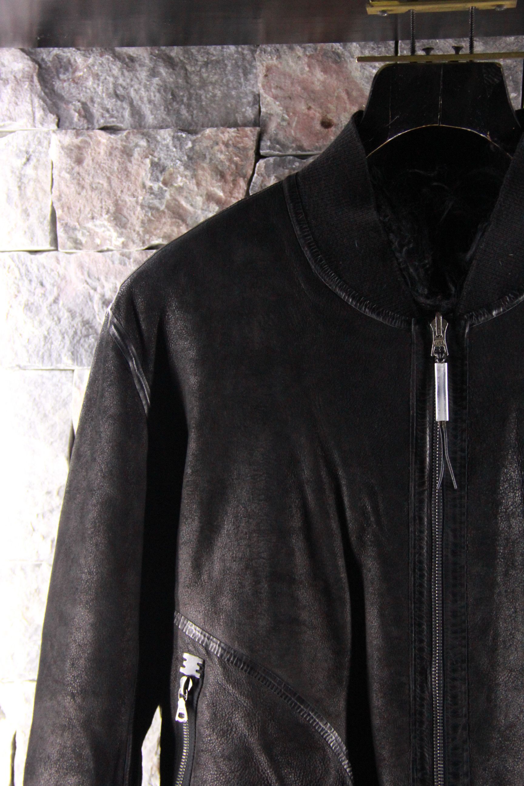 Isaac Sellam Experience Black Reversible Alpaca Shearling Bomber Size US S / EU 44-46 / 1 - 9 Thumbnail