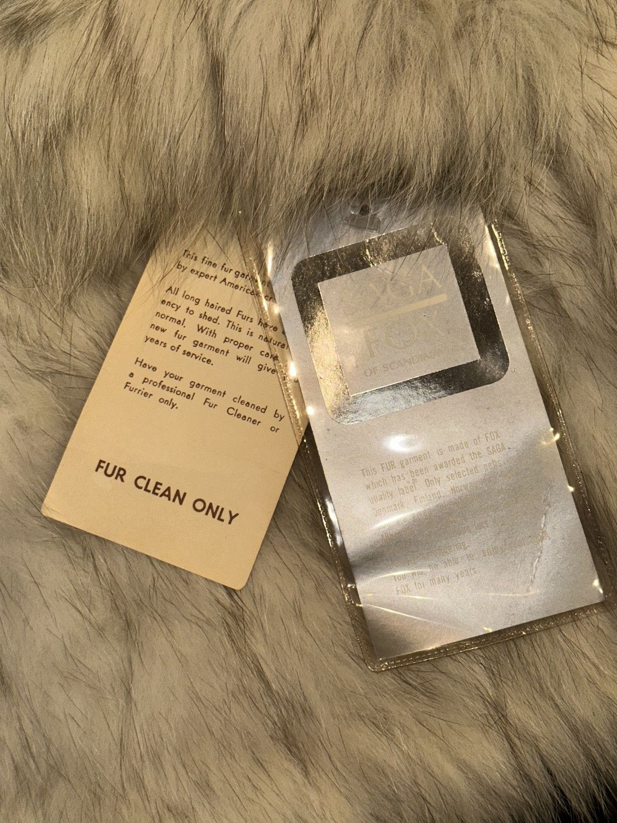 Sagafurs VTG Saga Fox Norway Fur Made In Korea Genuine Blue Fox READ Size S / US 4 / IT 40 - 9 Thumbnail