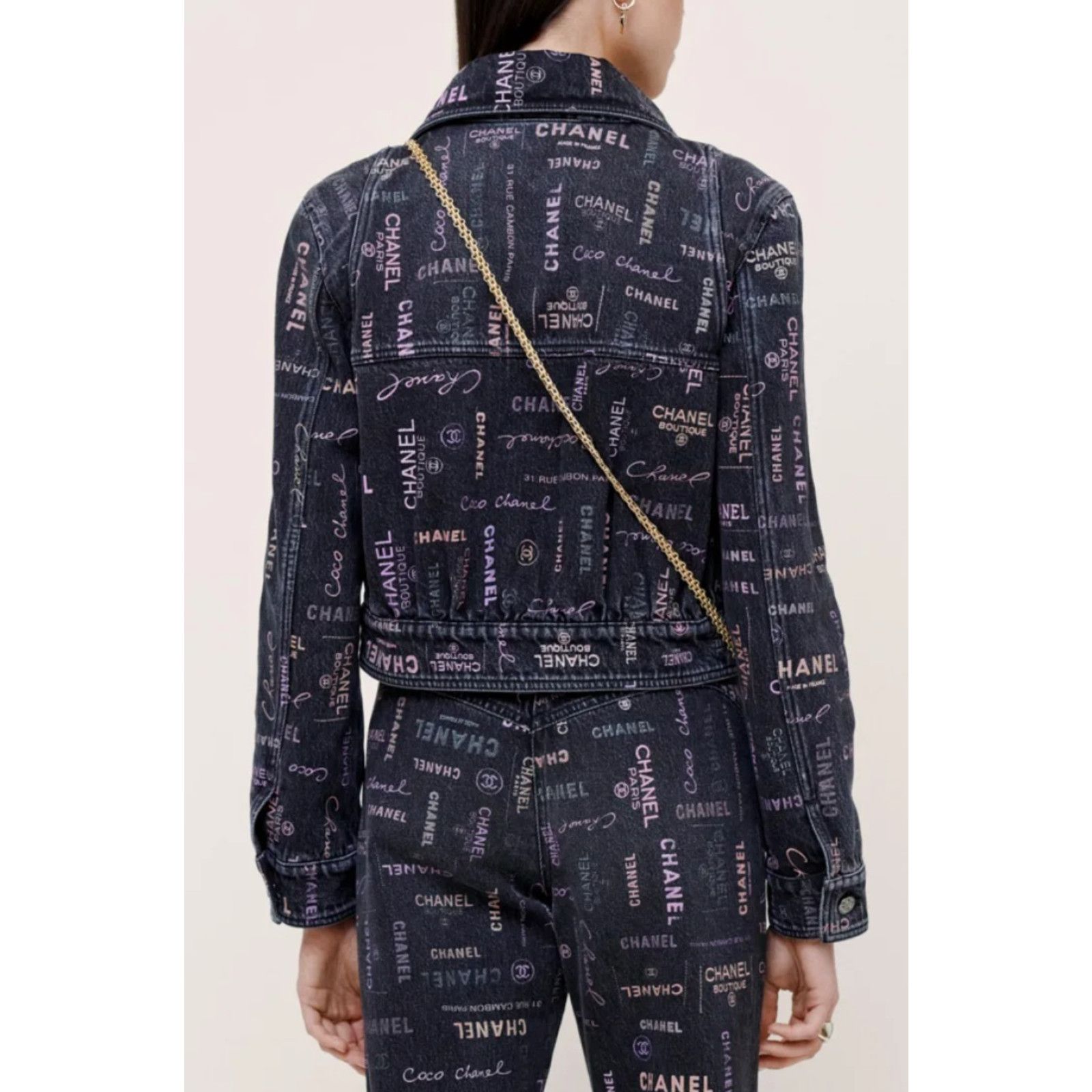 Chanel Chanel Graffiti Logo Denim Runway Long Sleeve Jacket 38 Size XS / US 0-2 / IT 36-38 - 9 Thumbnail