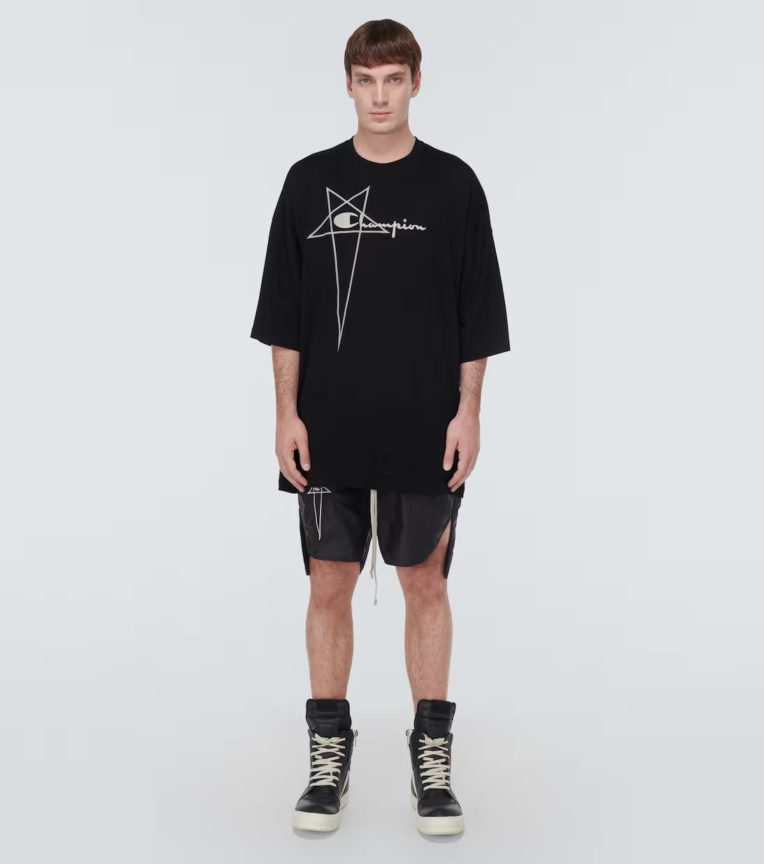 Rick Owens o1mris0824 Tommy T-Shirt in Black Size US S / EU 44-46 / 1 - 5 Thumbnail