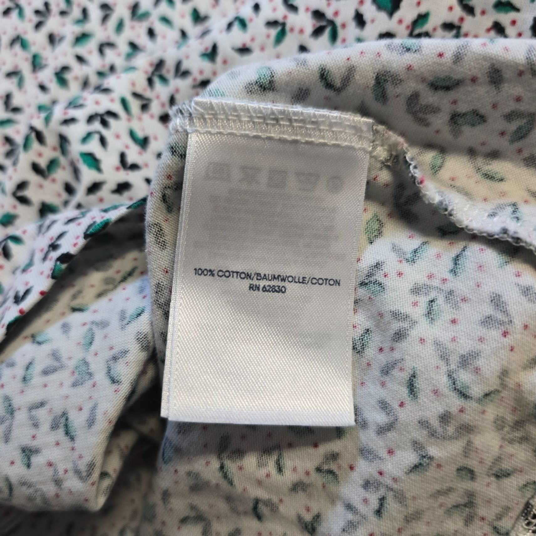 Lands' End Lands' End Top Women XL White Green Holly Mistletoe Christmas Holiday Long Sleeve Blouse Shirt Womens Regular Knit Cotton 100% Vintage: No Size XL / US 12-14 / IT 48-50 - 7 Thumbnail