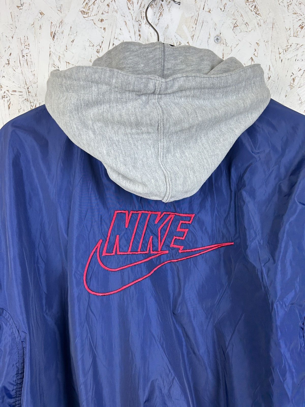 Nike 90s Vintage Nike Reversible Hooded Bomber Jacket Size US S / EU 44-46 / 1 - 6 Thumbnail