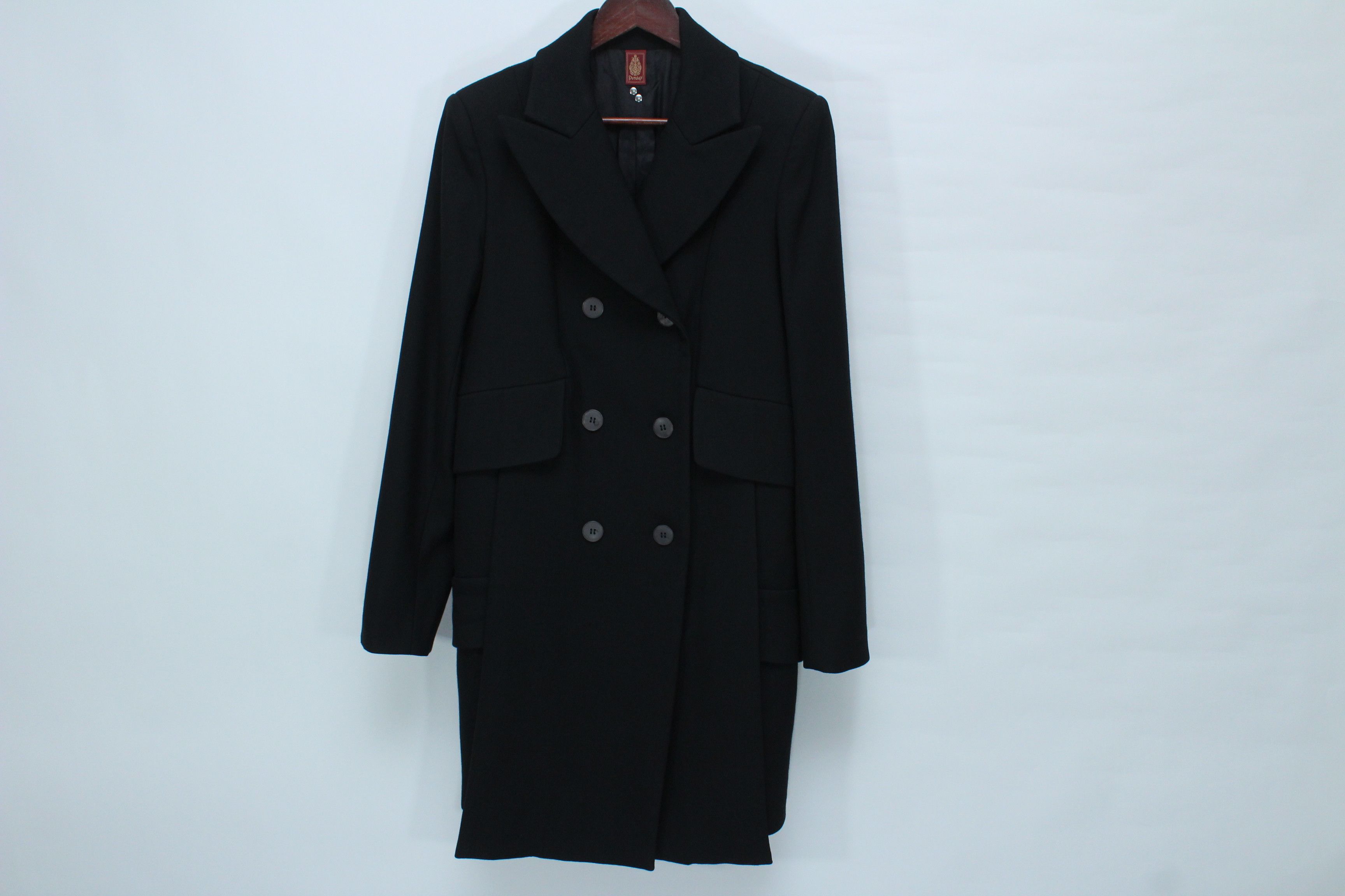 Dondup Dondup Black Wool Double-Breasted Coat Made in Italy Size M / US 6-8 / IT 42-44 - 3 Thumbnail